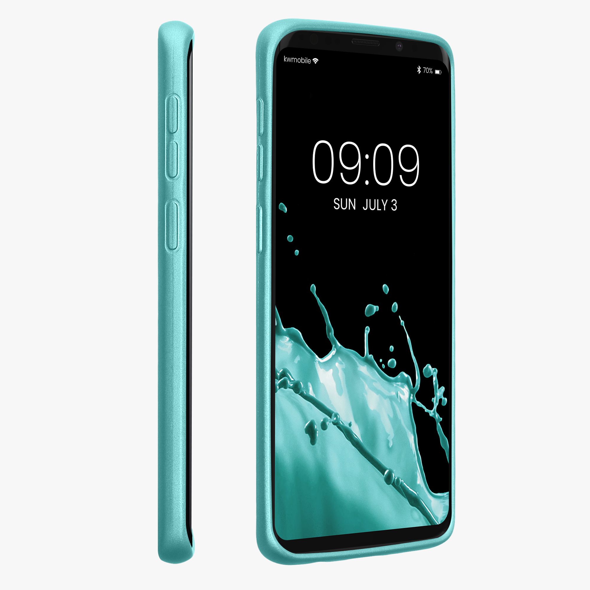 Kryt na mobil Galaxy S9 kwmobile metalický metalicky mátově zelený