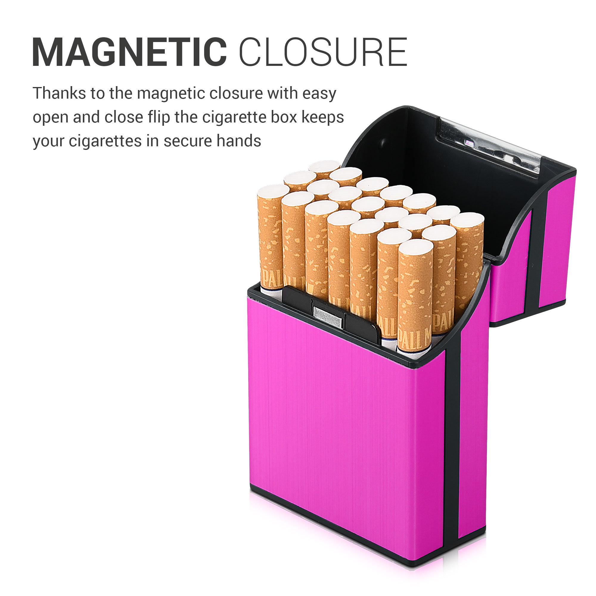 Pouzdro na cigarety kwmobile - cigarety - tmavě růžová