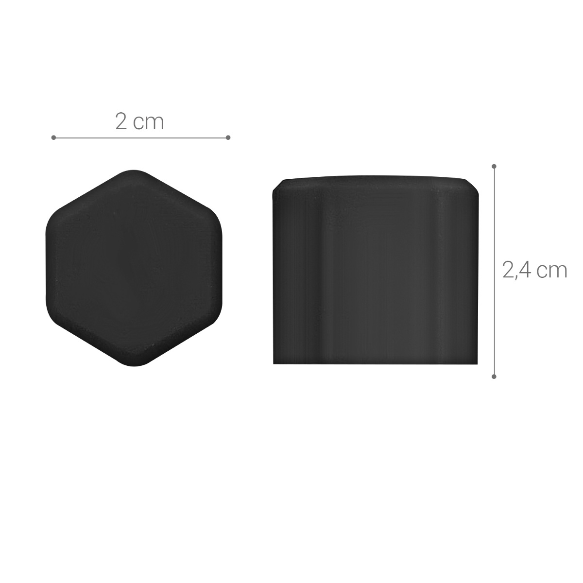Krytky šroubů kol 17 mm kwmobile 20ks černý