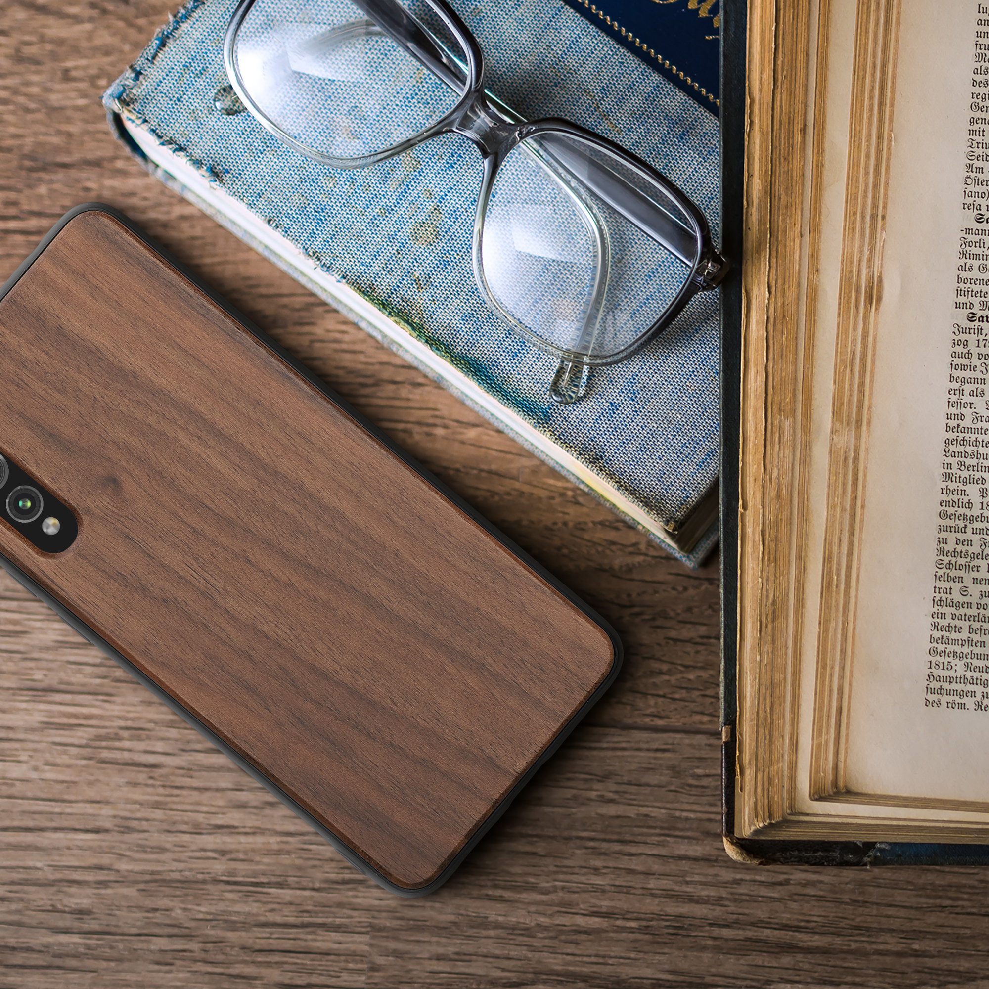 Dřevěný kryt kwmobile Huawei P20 Pro, tmavě hnědý