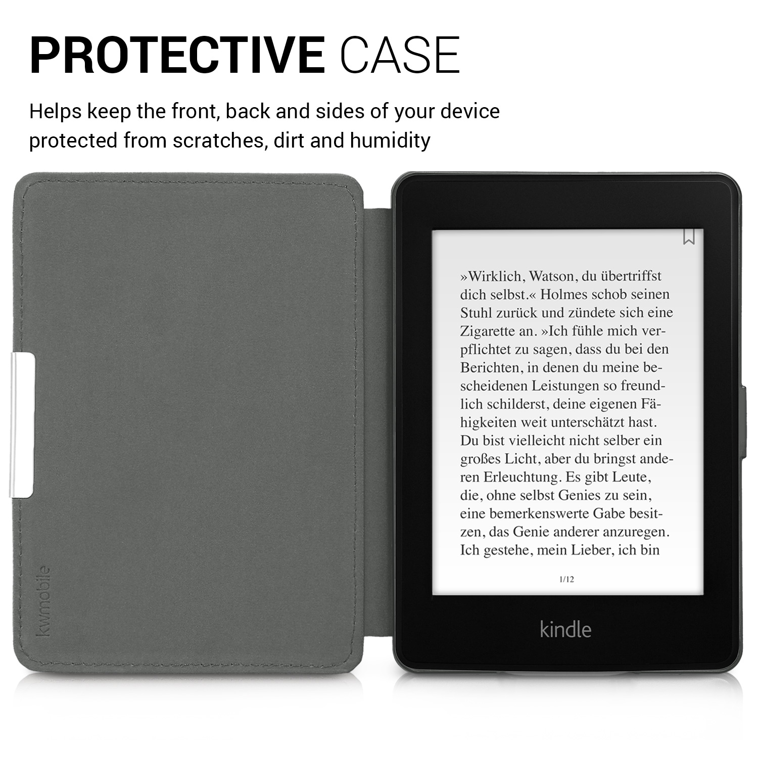 Pouzdro na čtečku kwmobile Kindle Paperwhite - Travel - černá / multicolor