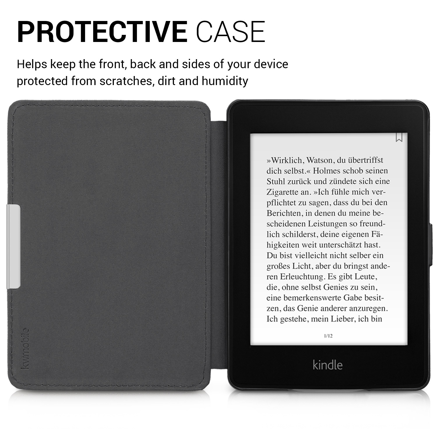 Pouzdro na čtečku kwmobile Kindle Paperwhite - Moroccan Vibes multicolor - modrá / červená / světle hnědá