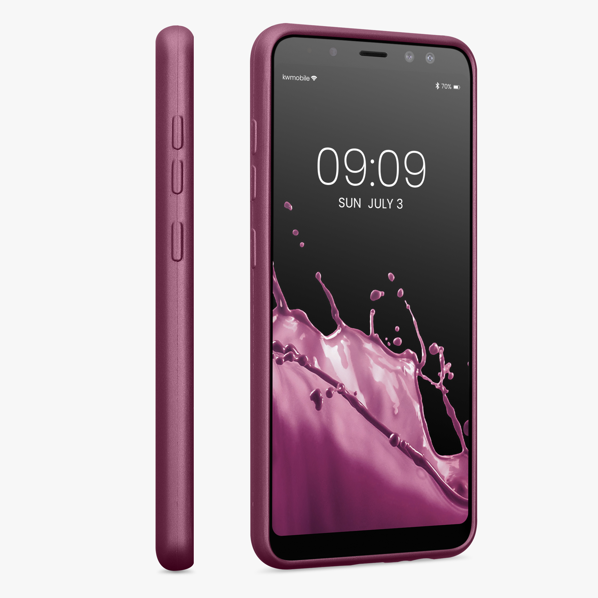 Metalický kryt na mobil Samsung Galaxy A8 (2018) kwmobile metalicky levandulový