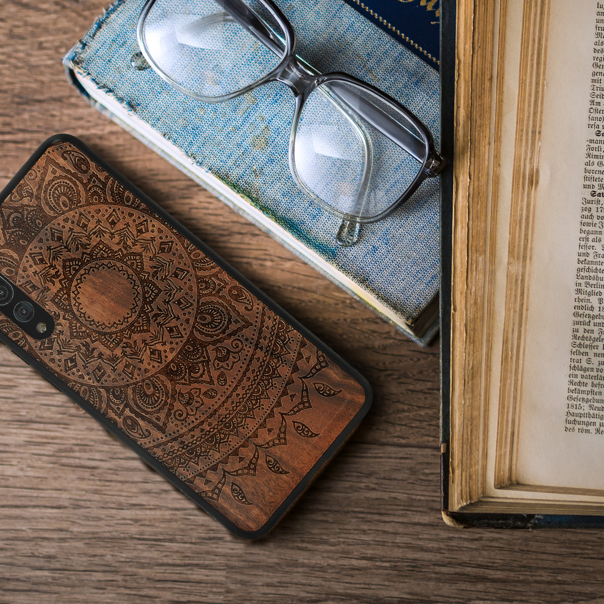 Dřevěný kryt kwmobile Huawei P20 Pro, tmavě hnědý