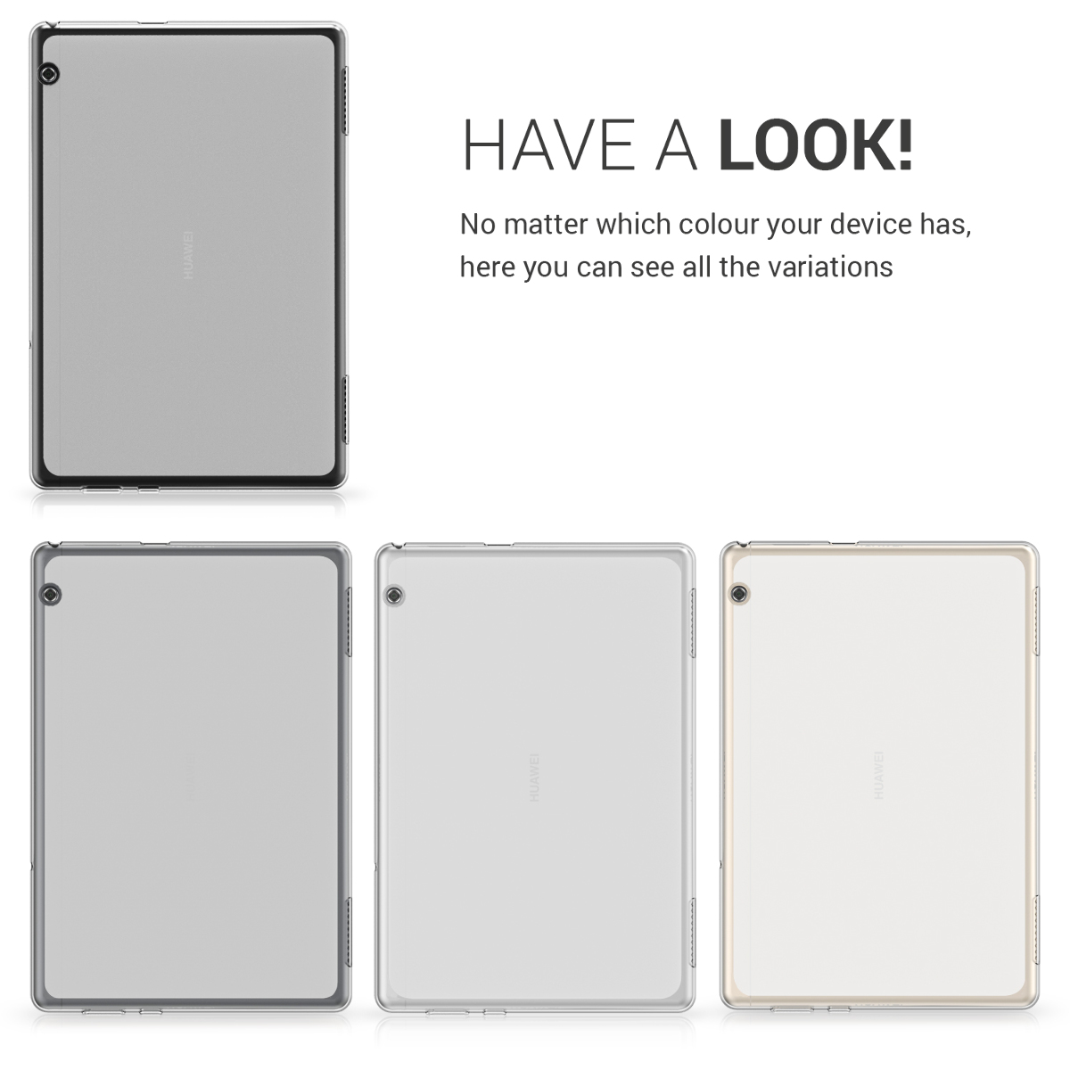 Pouzdro na tablet - Huawei MediaPad T5 10 Case - kwmobile - transparentní