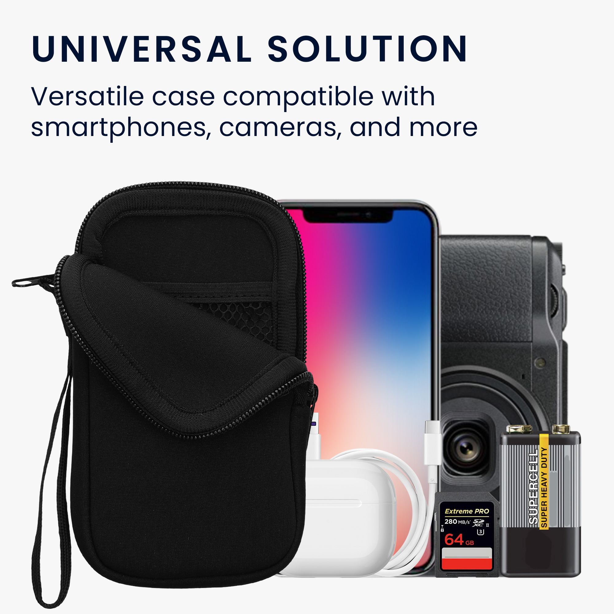 Univerzální pouzdro na mobil kwmobile pro Universal Phone Pouch Size M, sleeve in black