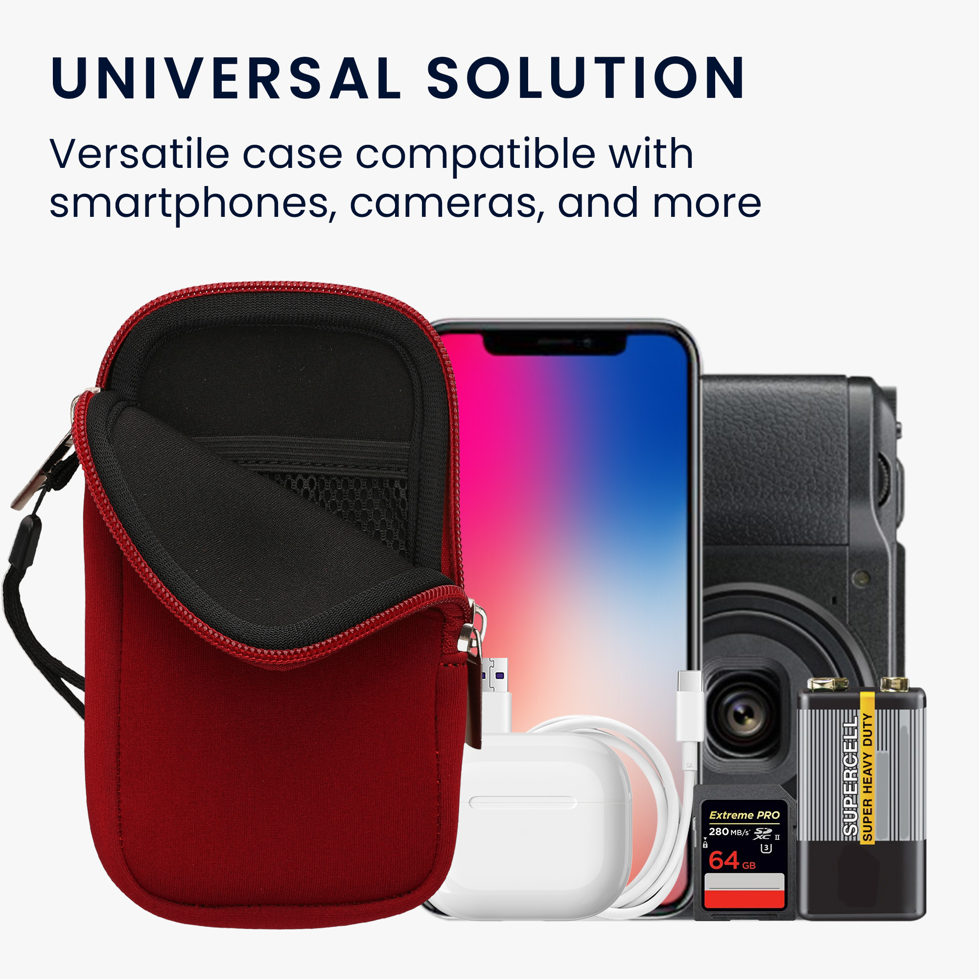 Univerzální pouzdro na mobil kwmobile pro Universal Phone Pouch Size M, sleeve in red