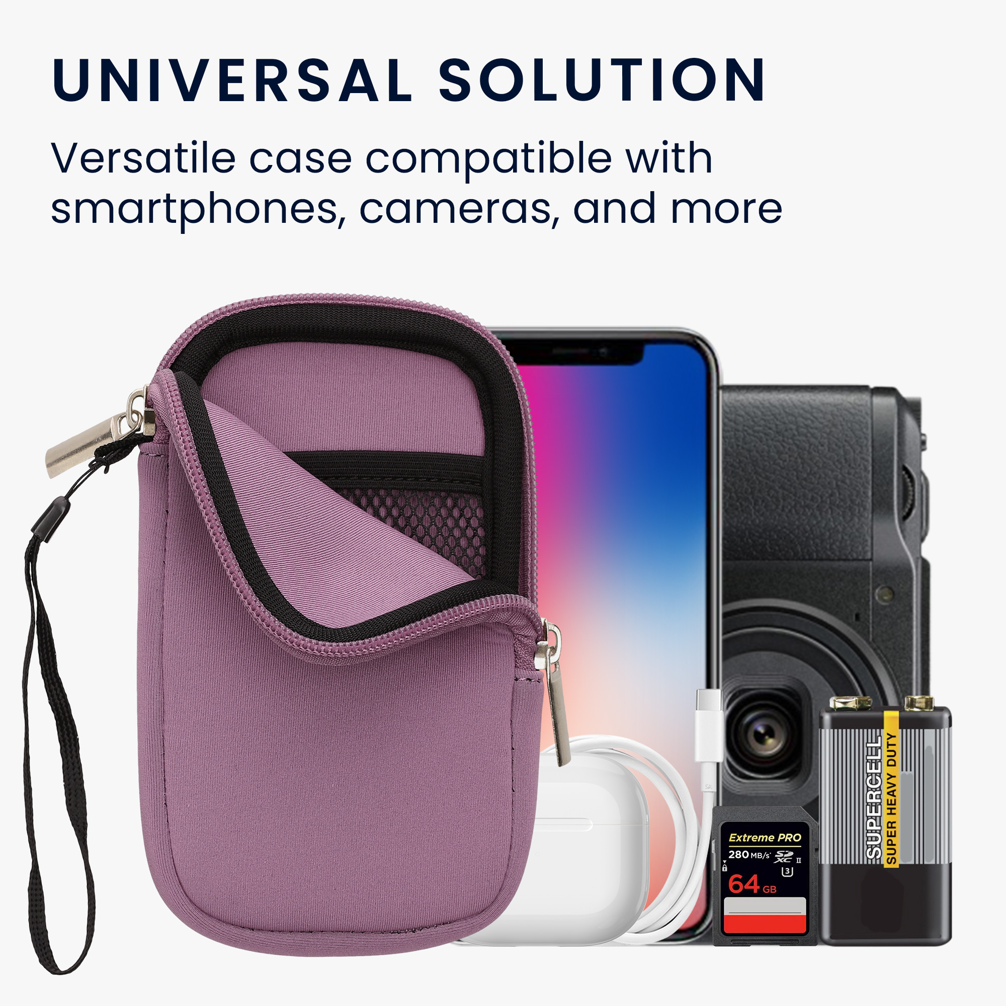 Univerzální pouzdro na mobil kwmobile pro Universal Phone Pouch Size M, sleeve in lavender