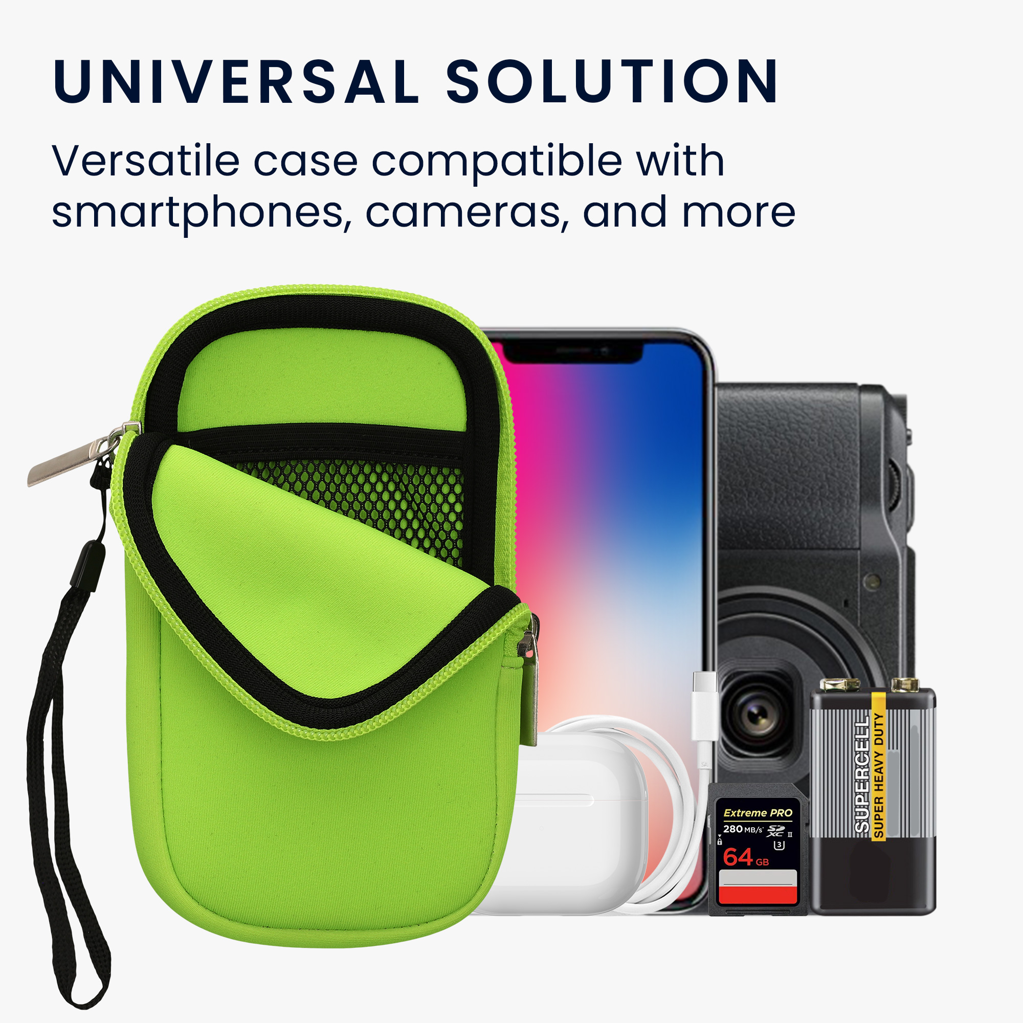 Univerzální pouzdro na mobil kwmobile pro Universal Phone Pouch Size M, sleeve in neon green