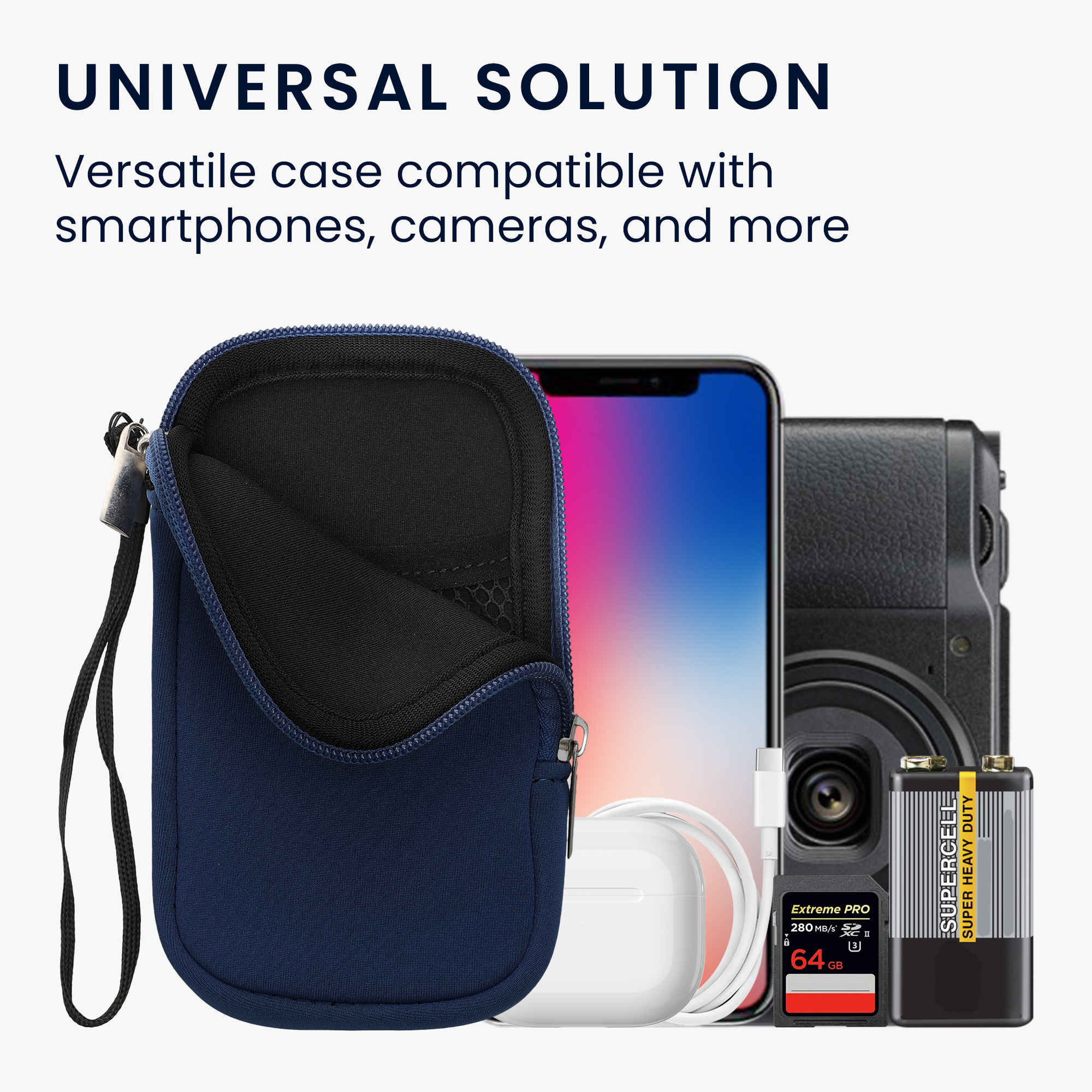 kwmobile univerzální pouzdro na mobil L 6.5", neopren, tmavě modrá