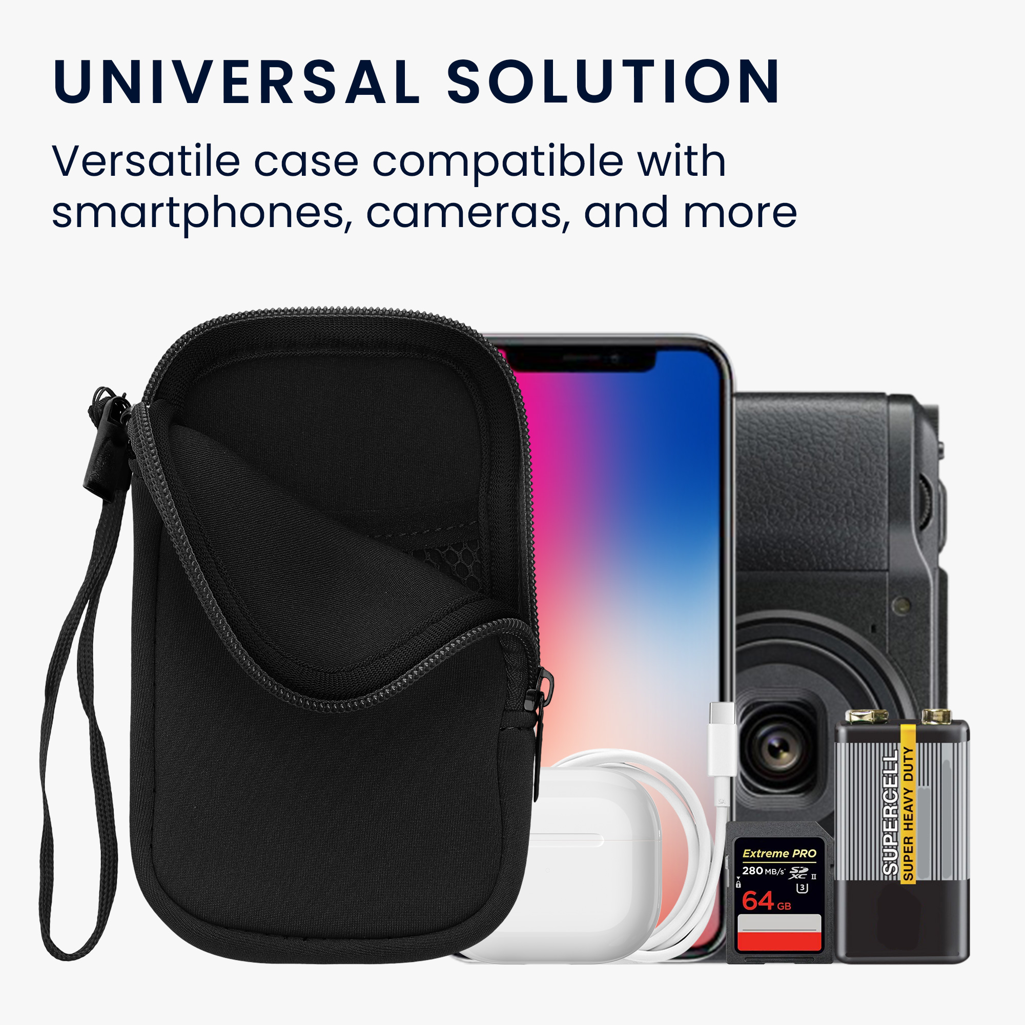 Univerzální pouzdro na mobil kwmobile - XS - 3,5/4" - černá