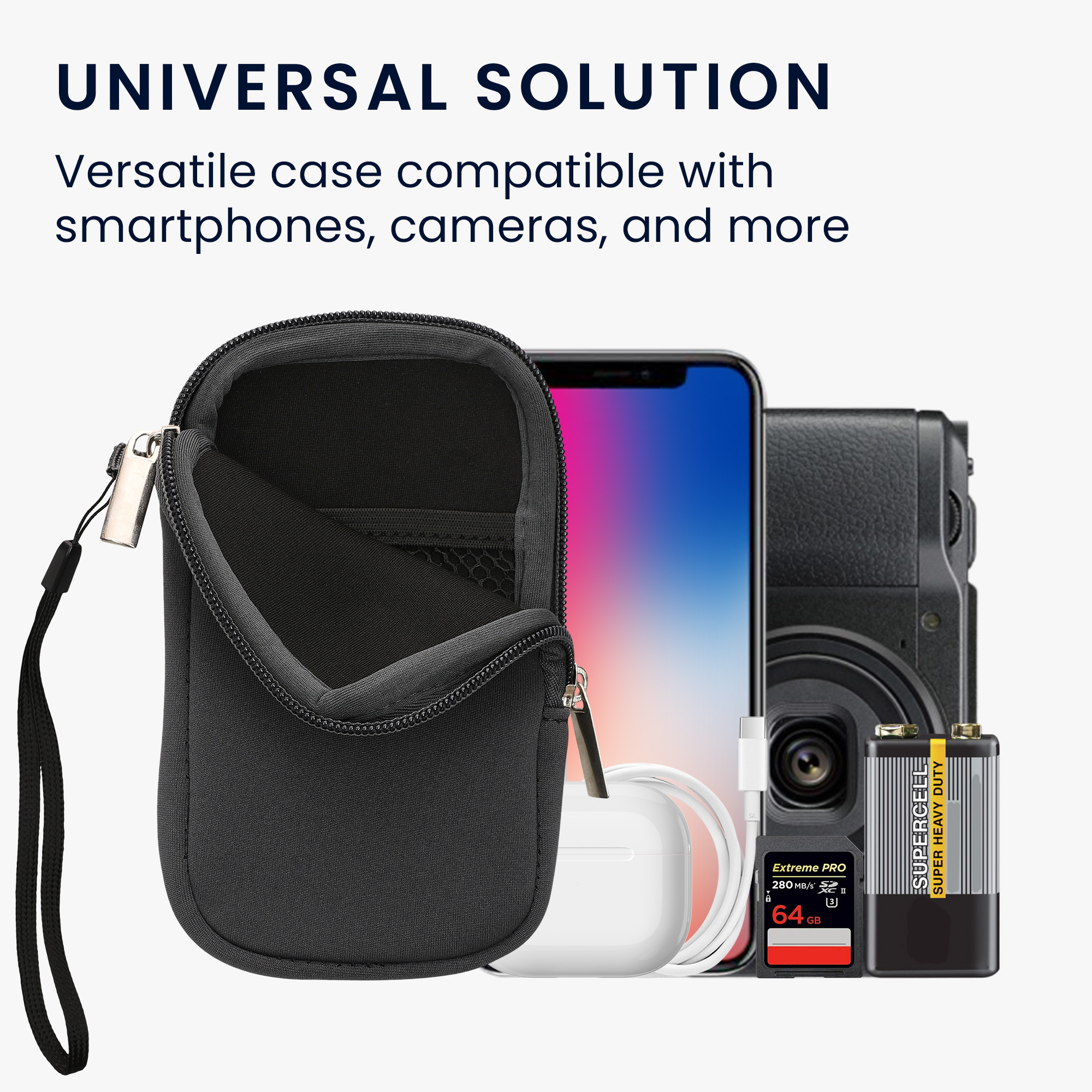 Univerzální pouzdro na mobil kwmobile - XS - 3,5/4" - šedá