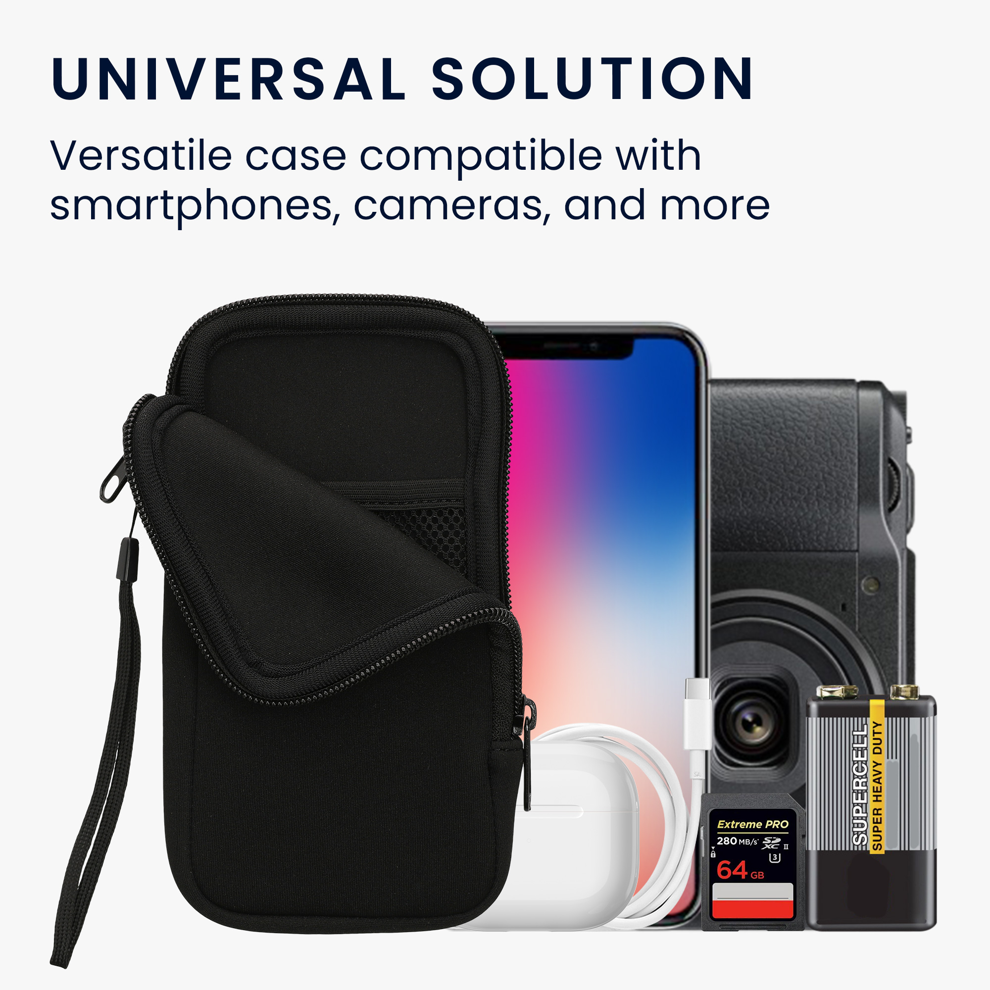 Univerzální pouzdro kwmobile na mobil XL 6,7/6,8" (17,7 x 8,5 cm) - černá