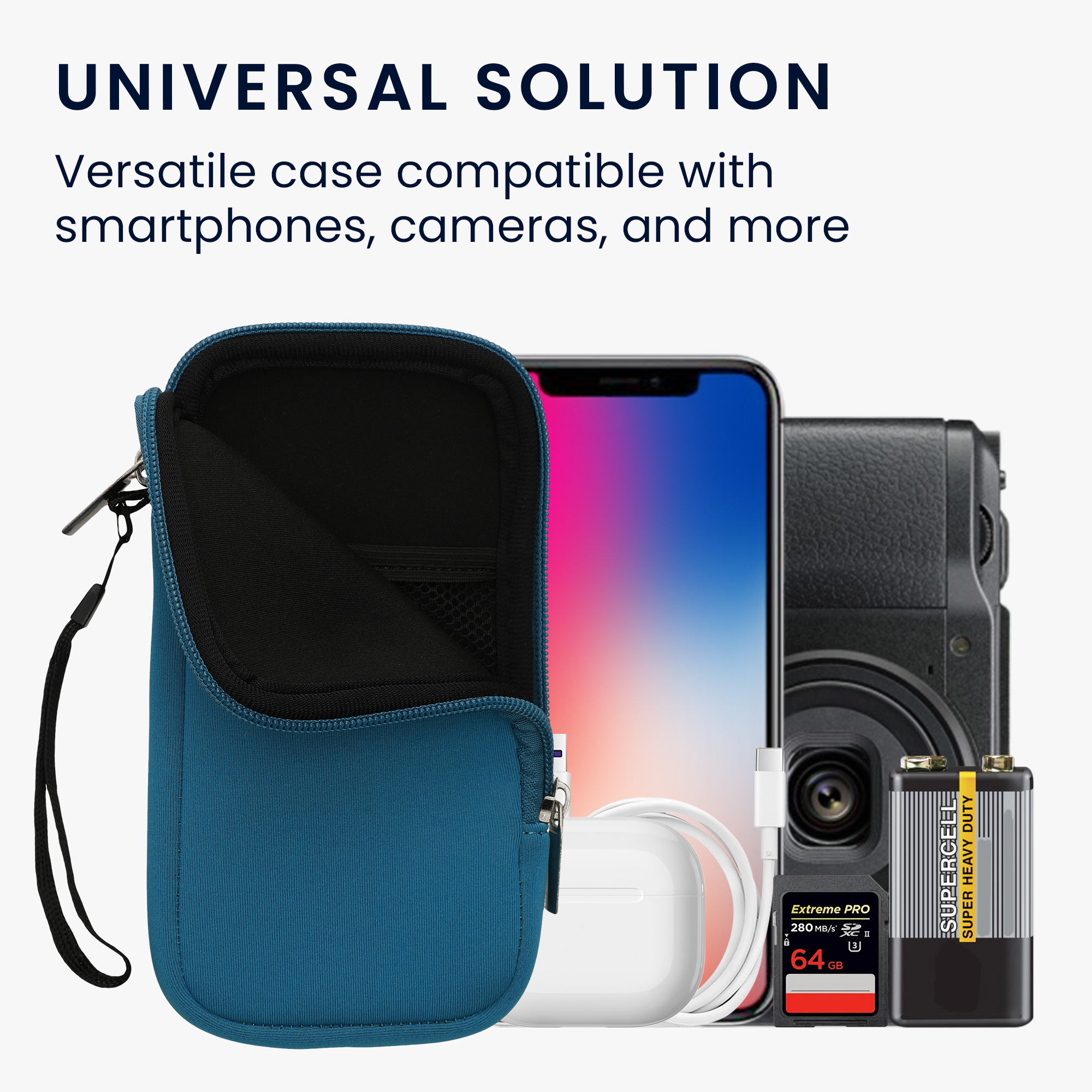 Univerzální pouzdro na mobil kwmobile - XL - 17,7 x 8,5 cm (6.7/6.8") - chrpově modrá