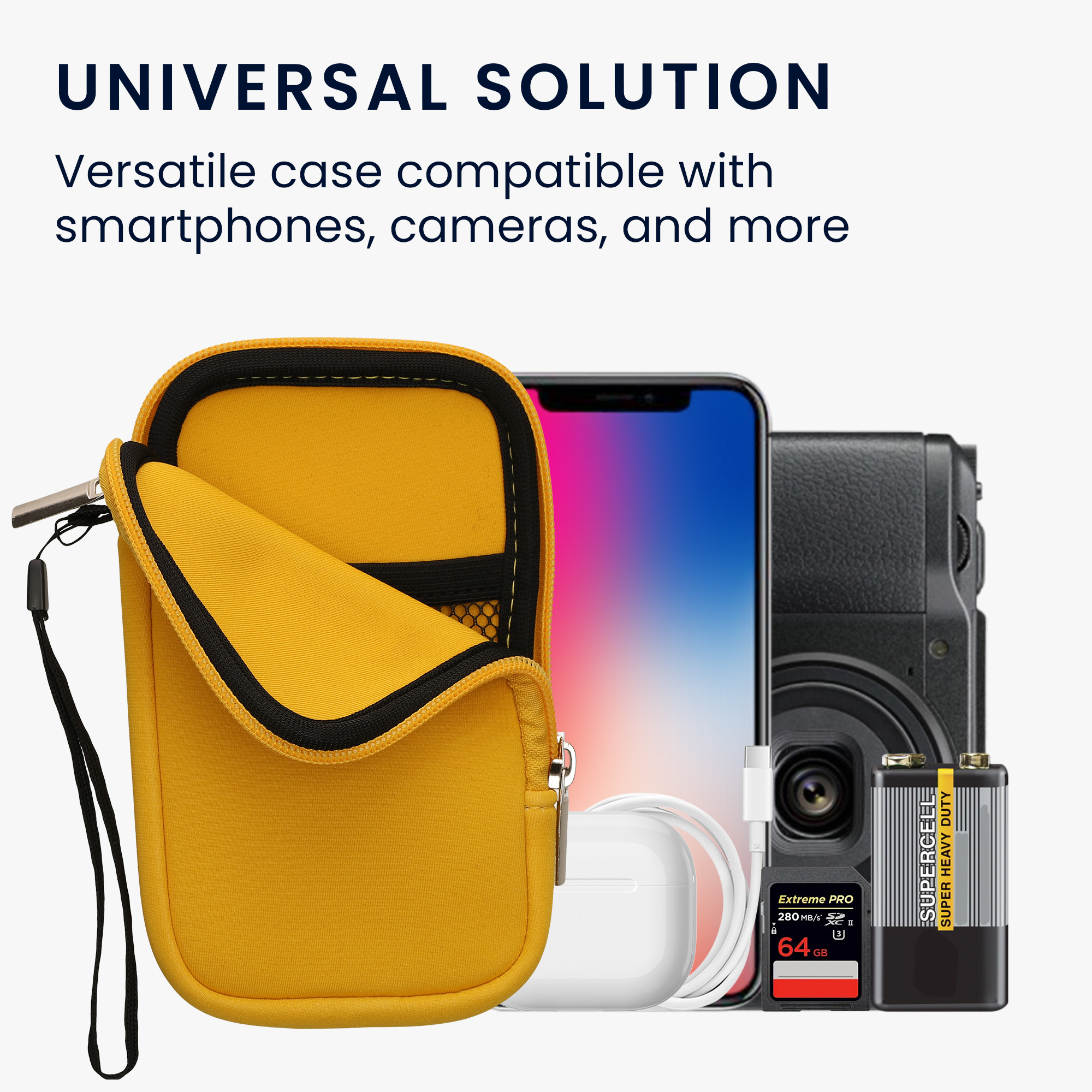 Univerzální pouzdro na mobil kwmobile pro Universal Phone Pouch Size M, sleeve in honey yellow