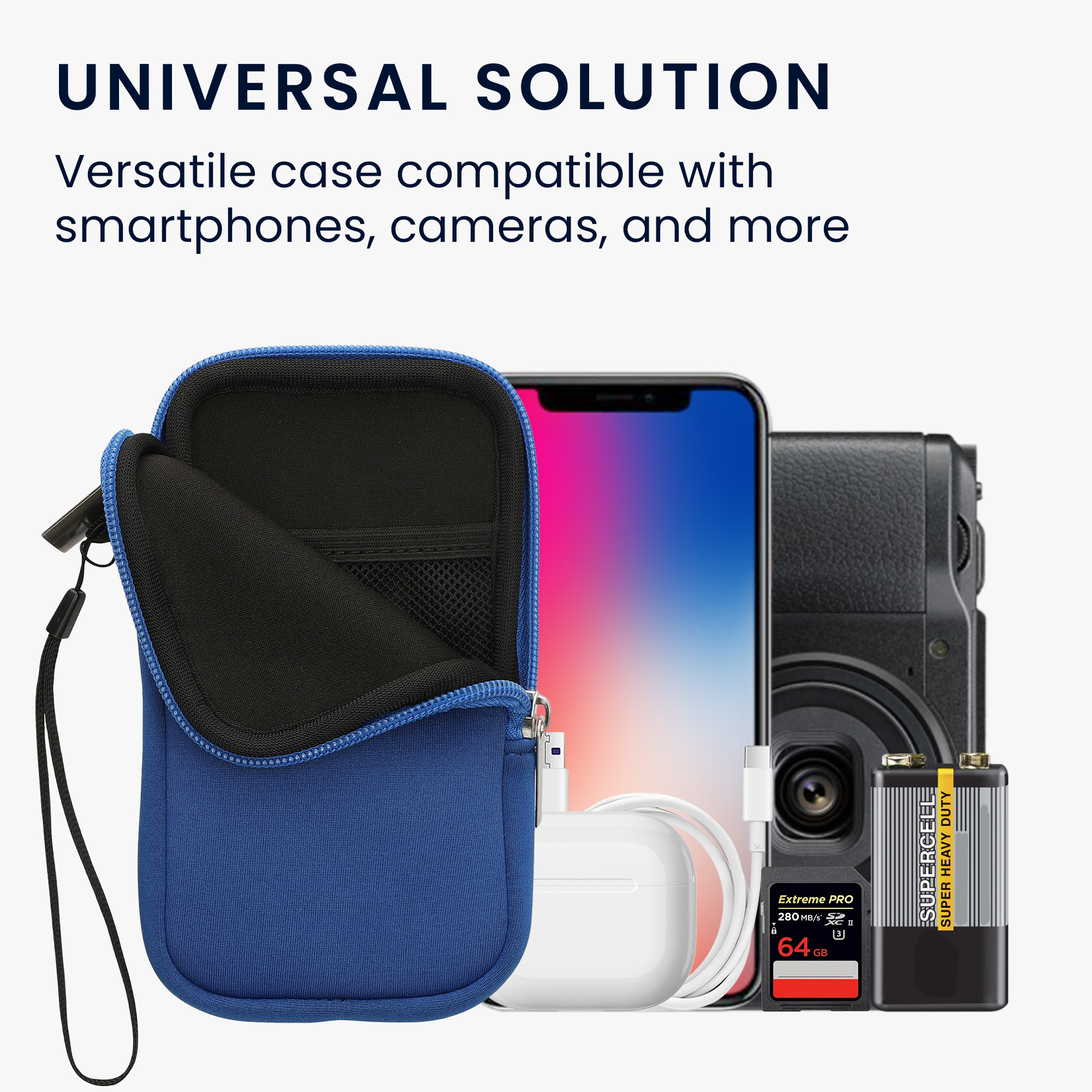 Univerzální pouzdro na mobil kwmobile pro Universal Phone Pouch Size M, sleeve in baltic blue
