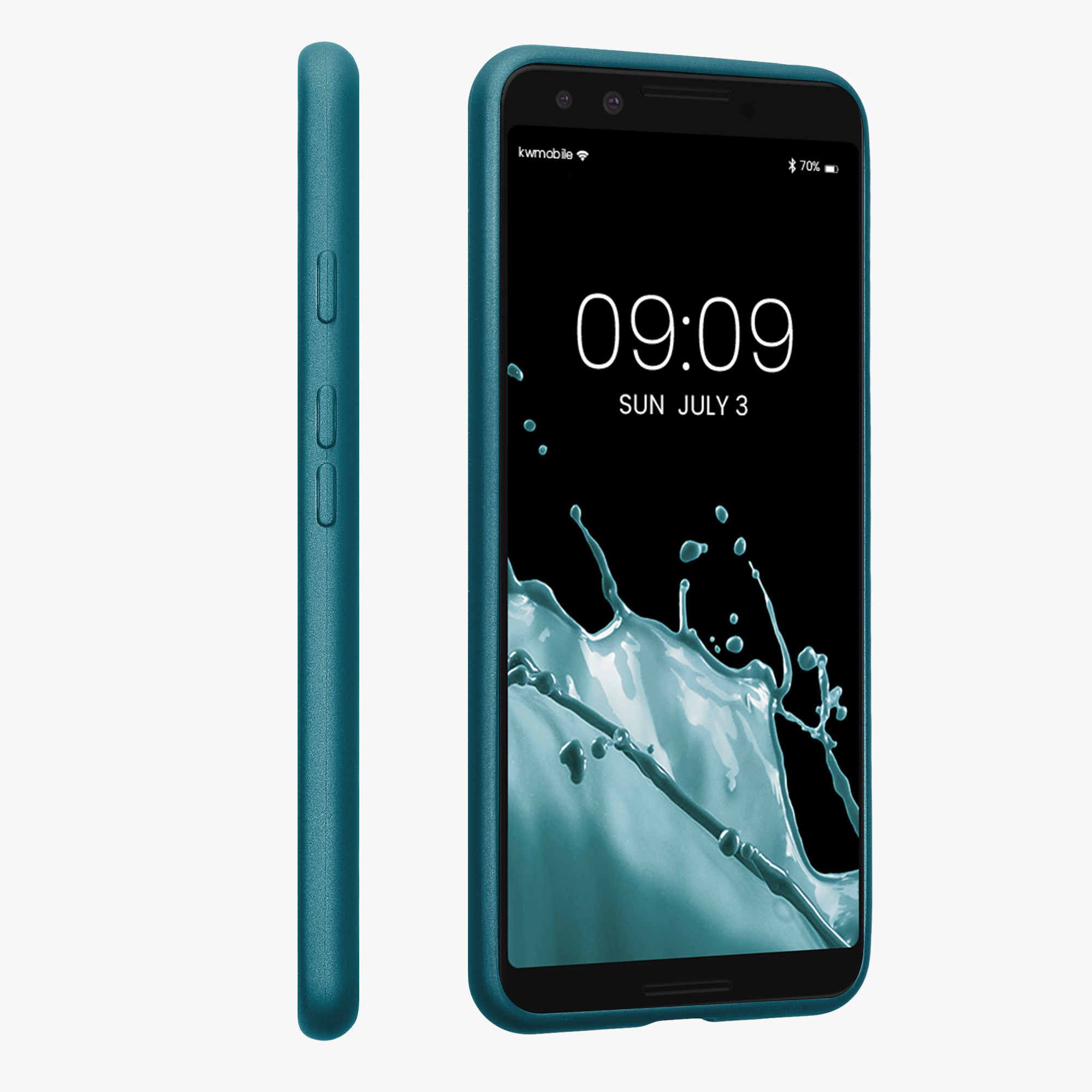 Zadní kryt kwmobile pro Google Pixel 3 - metalická karibská modrá