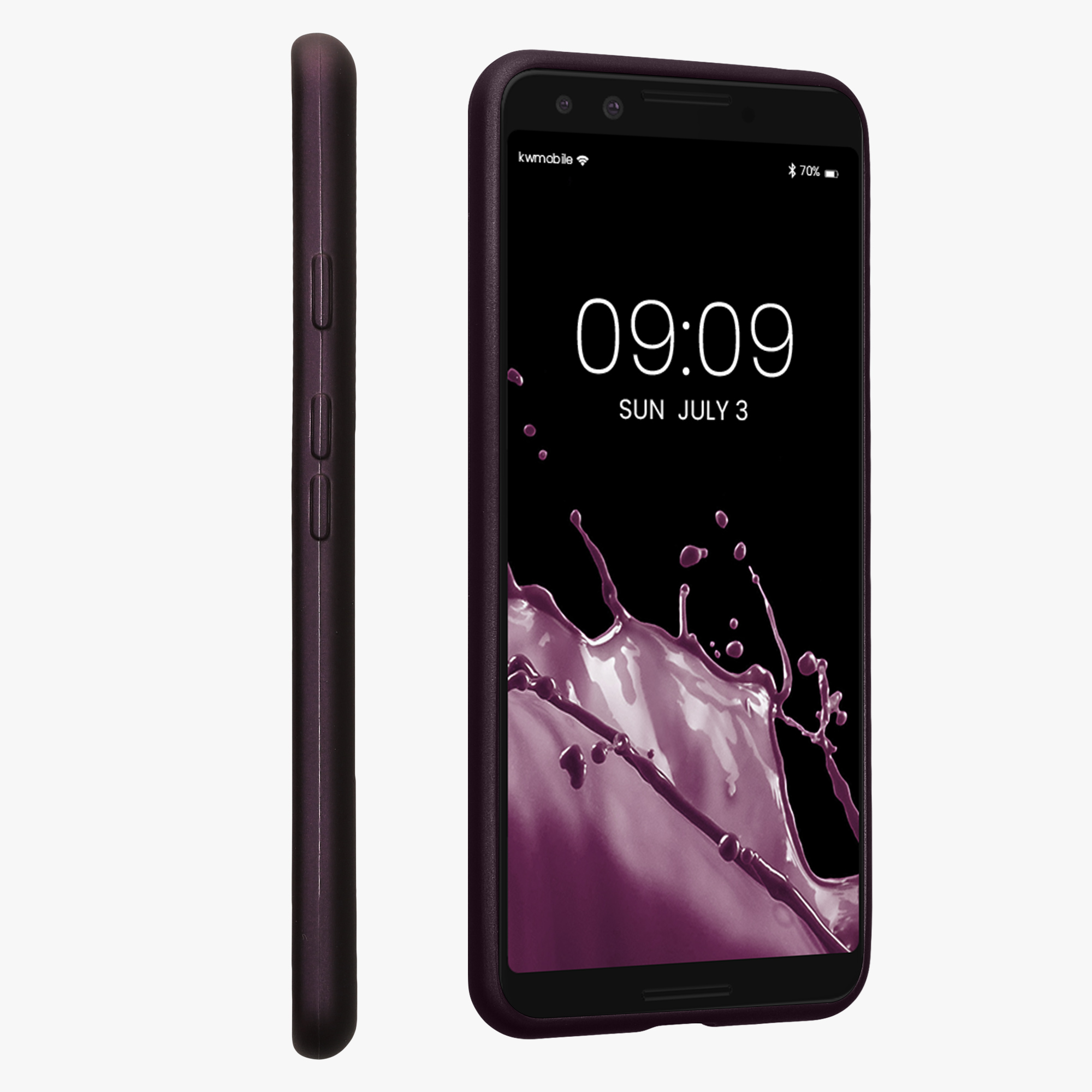 Silikonový kryt kwmobile pro Google Pixel 3 - metalická berry