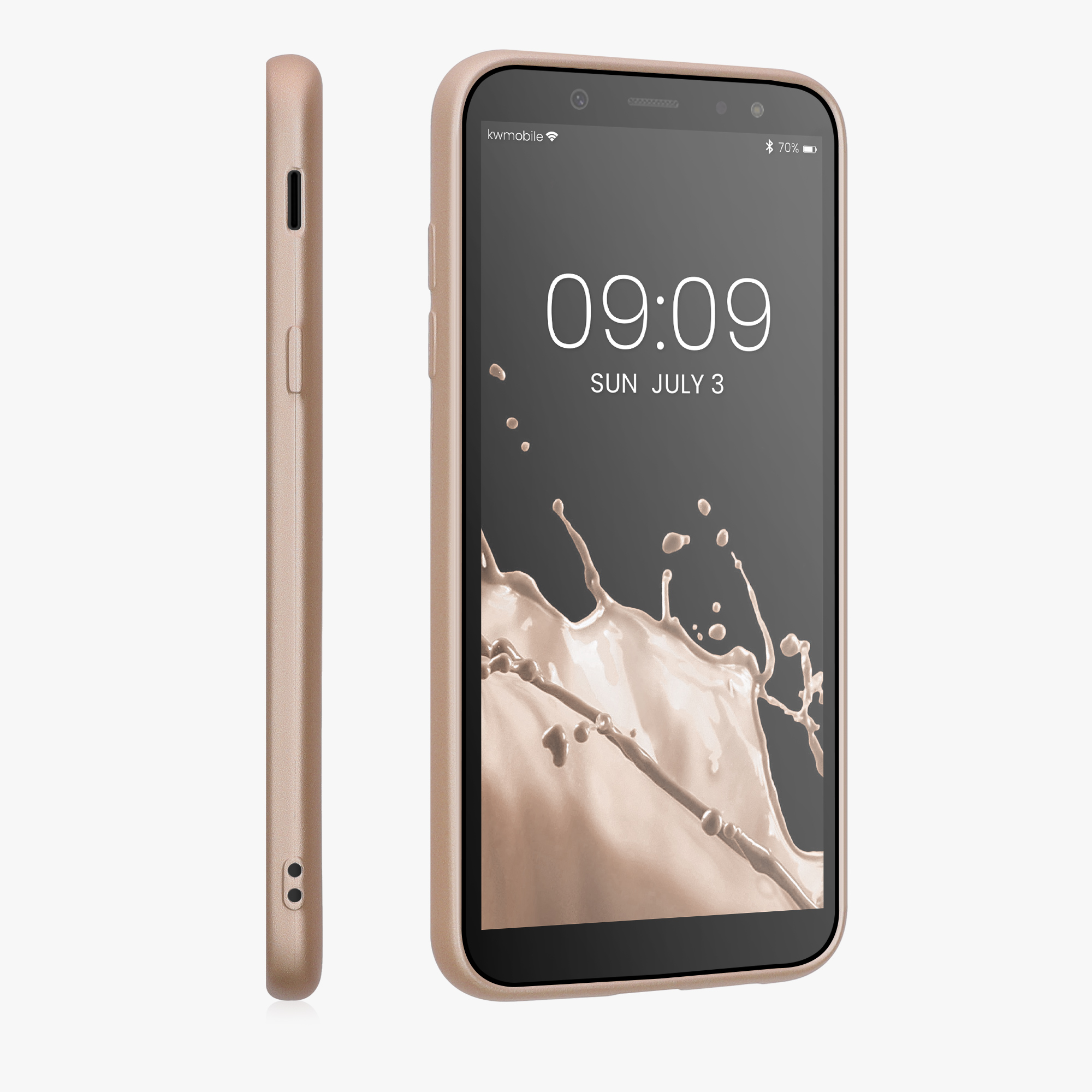 Metalický kryt na mobil Samsung Galaxy A6 (2018) kwmobile metalicky zlatý