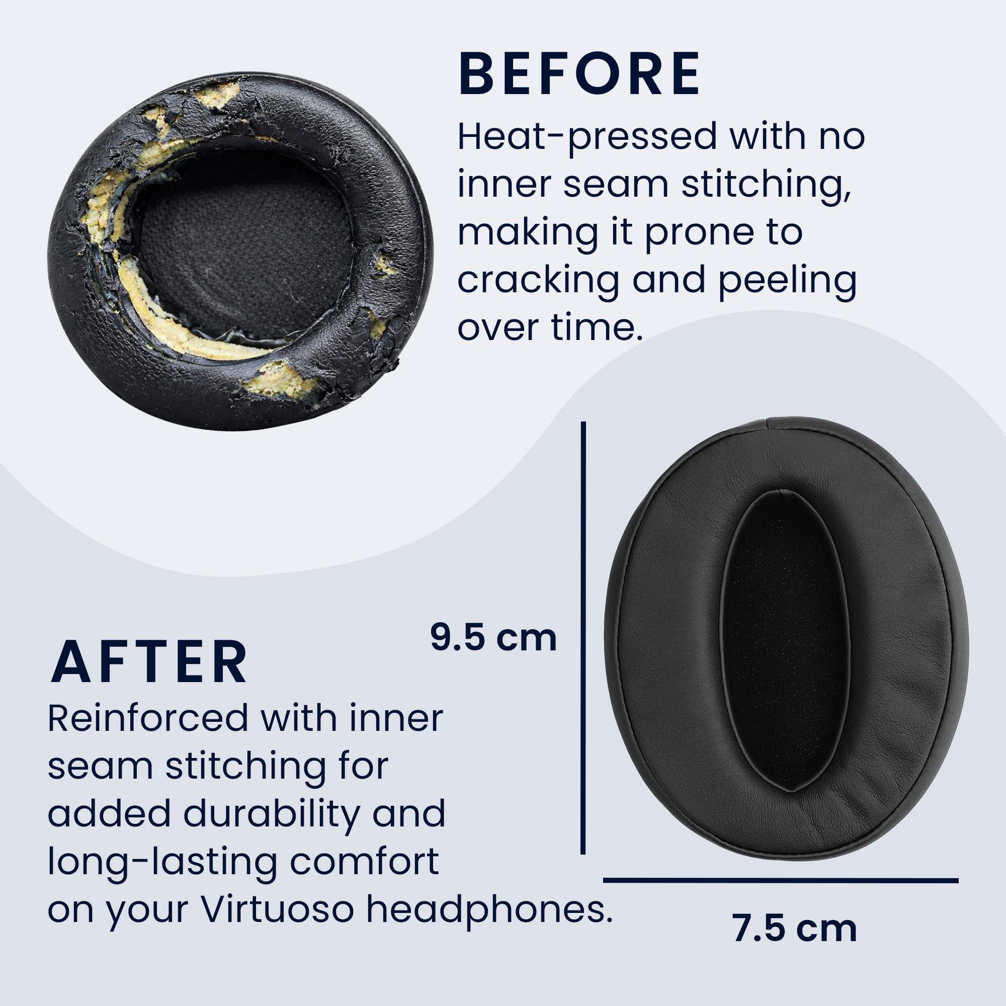 2x Náušníky na sluchátka kwmobile pro Sennheiser HD 4.50 BTNC Ear Pads - černá