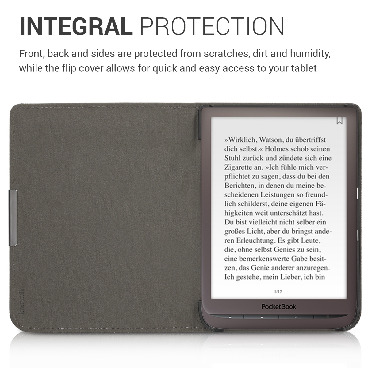 Pouzdro na čtečku kwmobile pro Pocketbook InkPad 3 / 3 Pro / Color /… - tmavě šedá