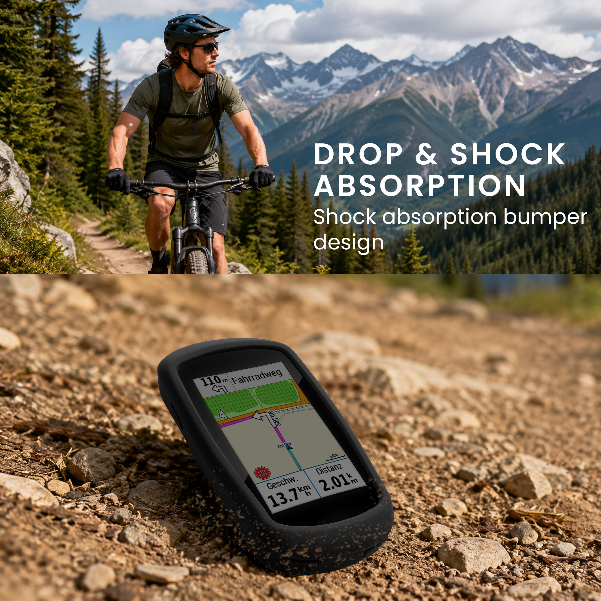 Silikonové pouzdro cyklo GPS Garmin Edge Explore kwmobile černá