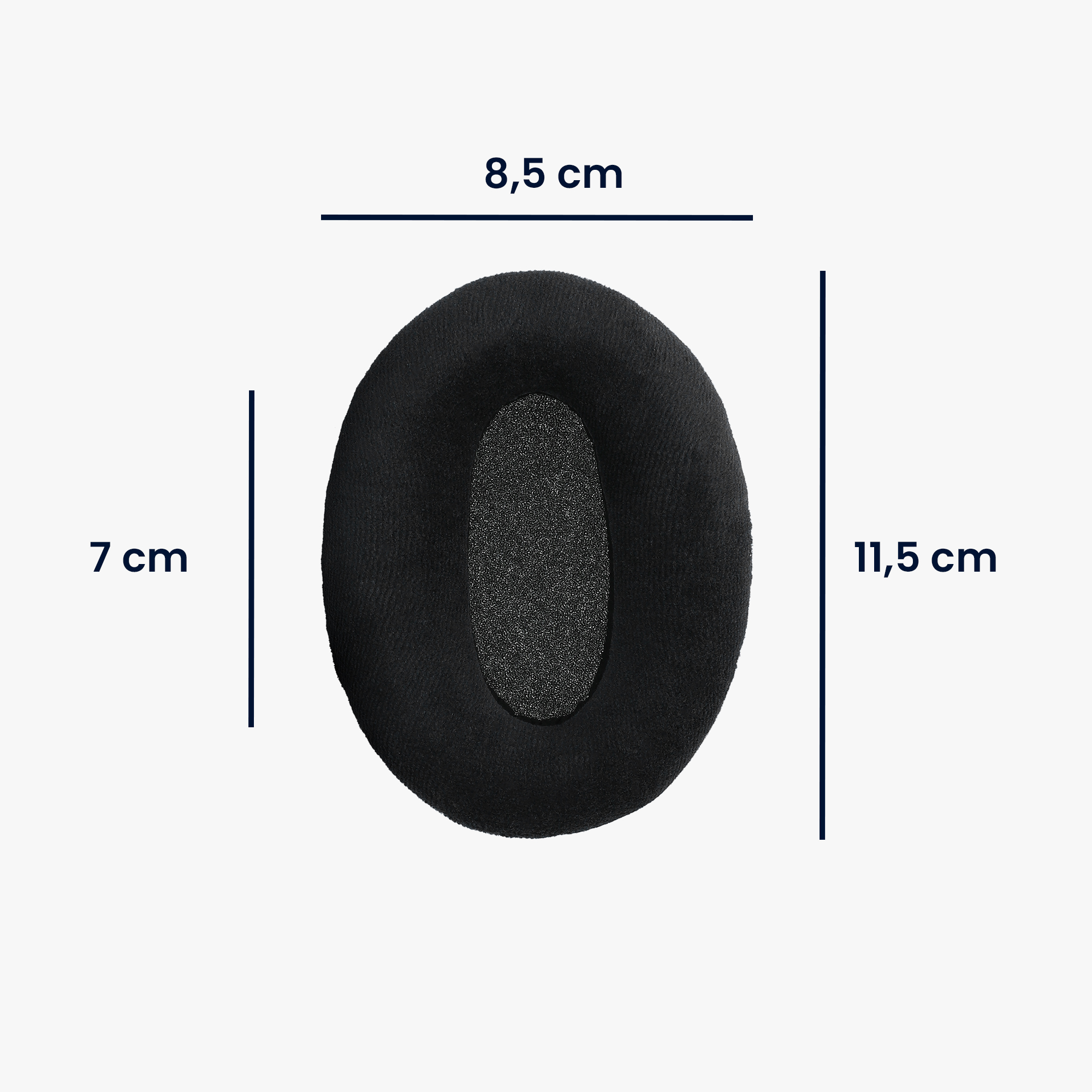 2x velurové náušníky na sluchátka pro Sennheiser HD600 / HD650 / HD545 / HD580 kwmobile - černá