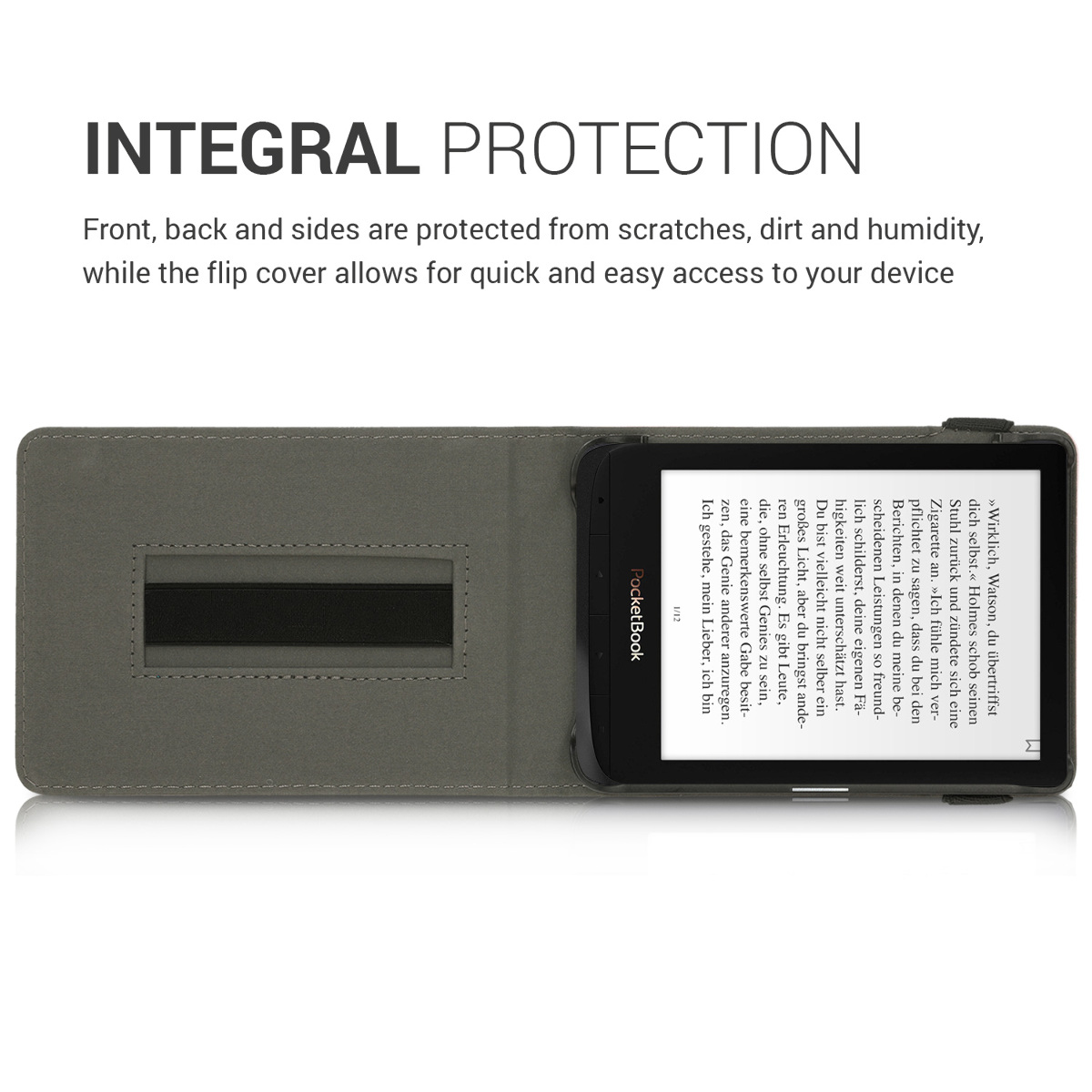Pouzdro na čtečku Pocketbook Touch Lux 4/5/Touch HD 3/Color (2020)/ Vivlio Lux 5 kwmobile - růžově zlatá