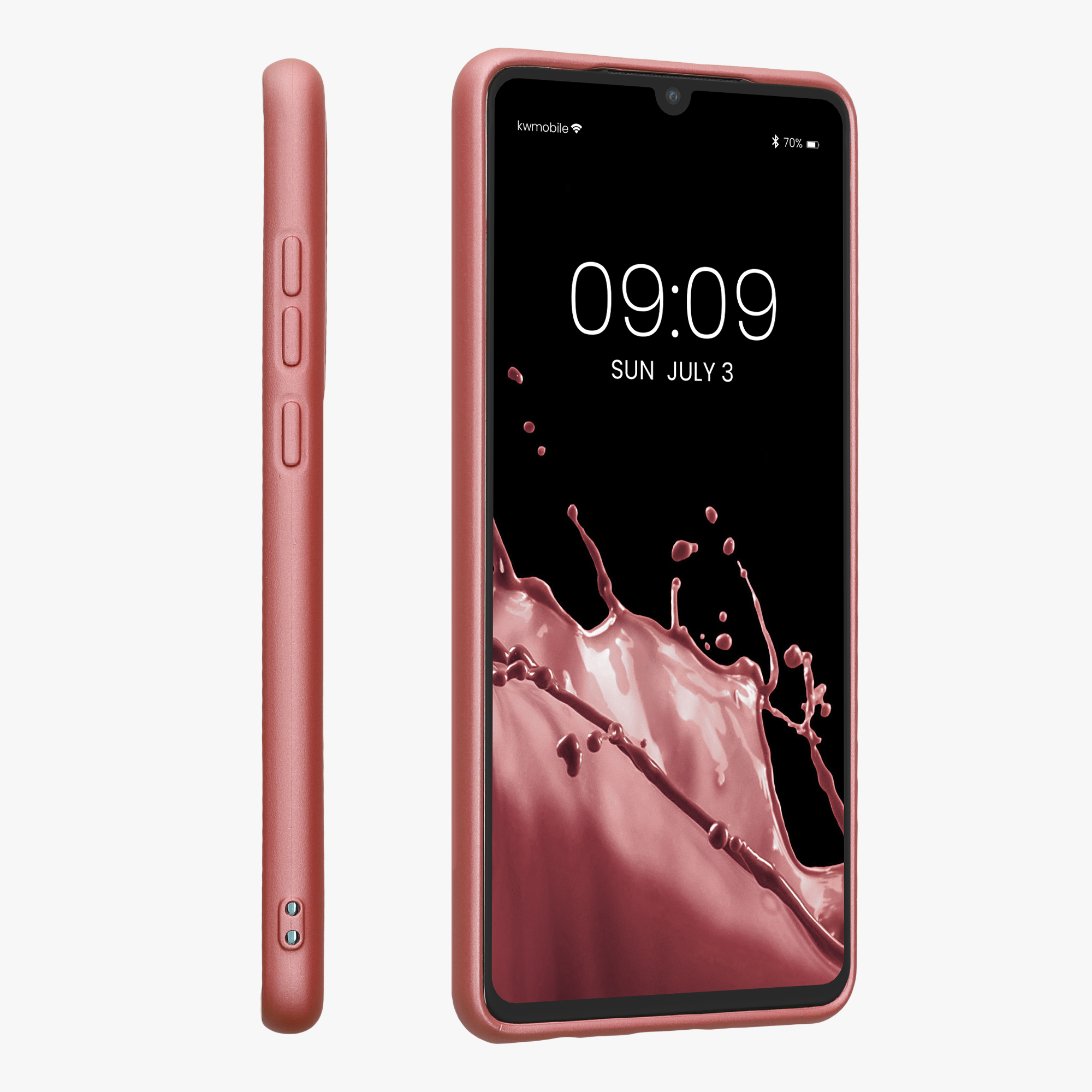 Kryt kwmobile Huawei P30, metalická růžově zlatá