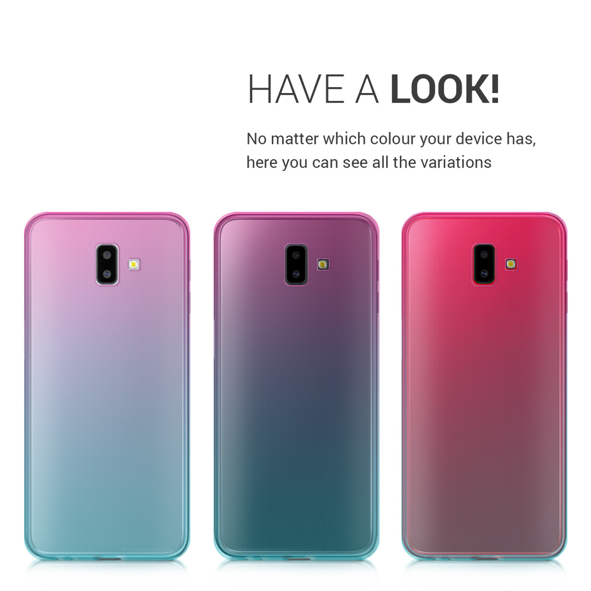 Kryt na mobil Samsung Galaxy J6+ / J6 Plus DUOS kwmobile TPU transparentní