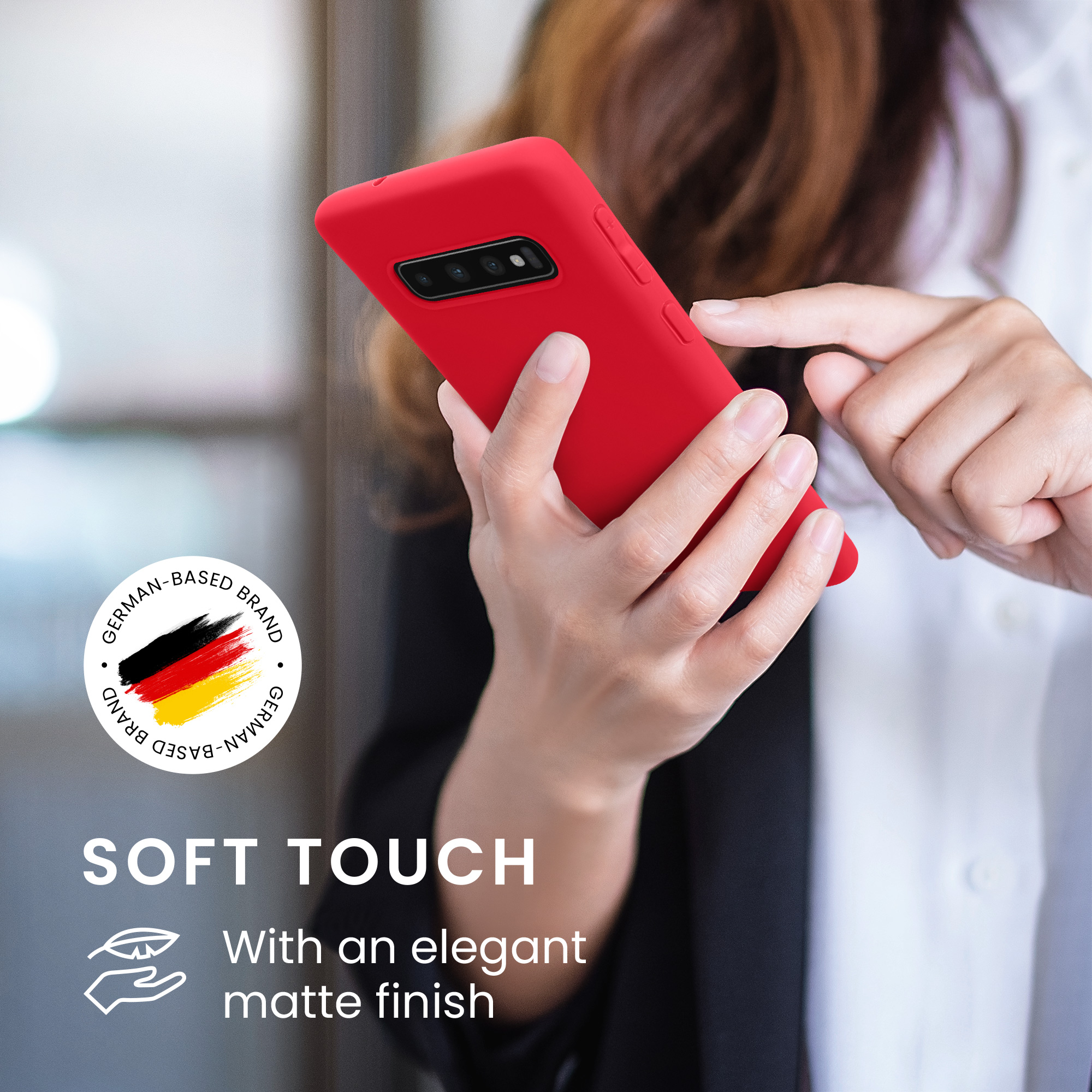Kryt na mobil Samsung Galaxy S10 kwmobile TPU neonově růžový