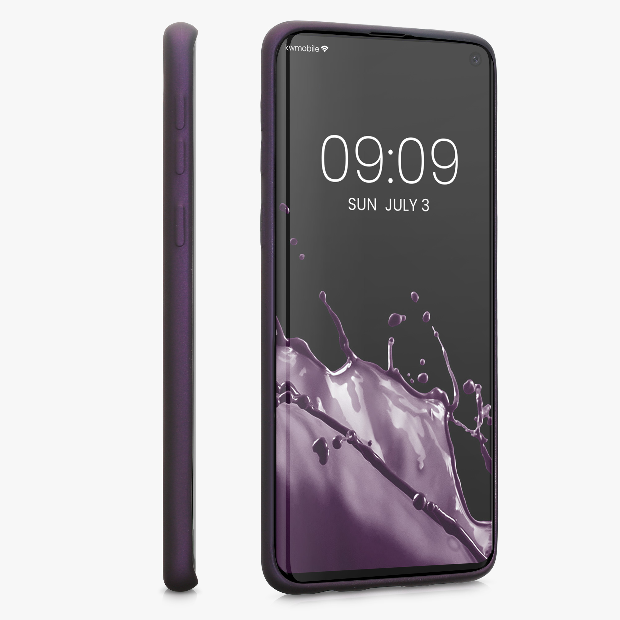 Metalický kryt na mobil Samsung Galaxy S10 kwmobile metalicky berry