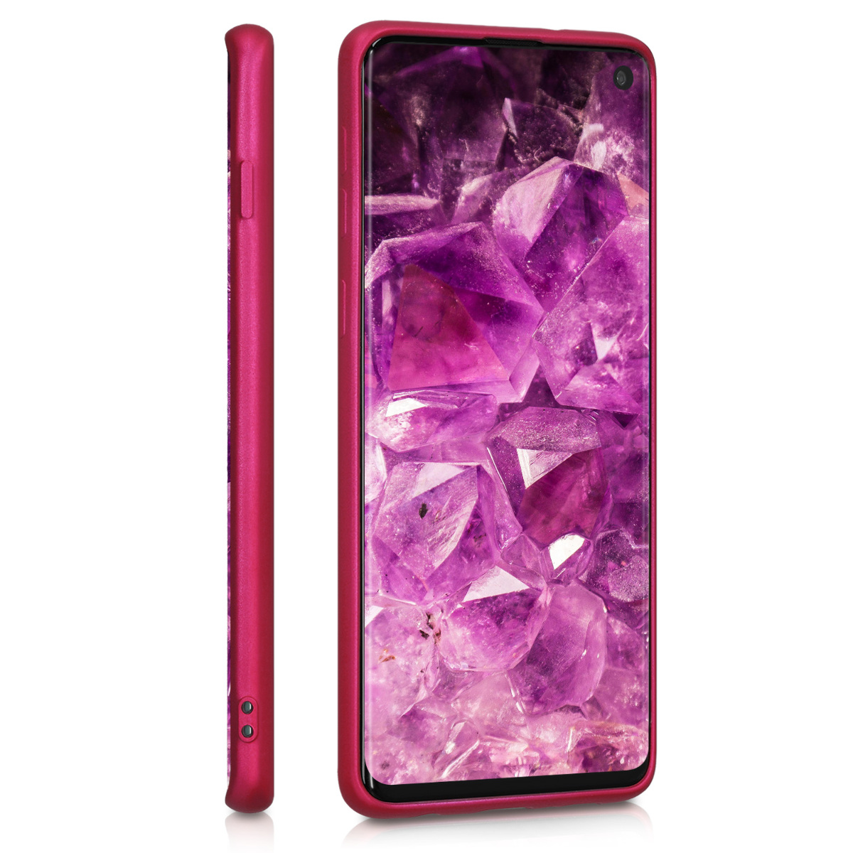 Metalický kryt na mobil Samsung Galaxy S10 kwmobile metalicky růžový