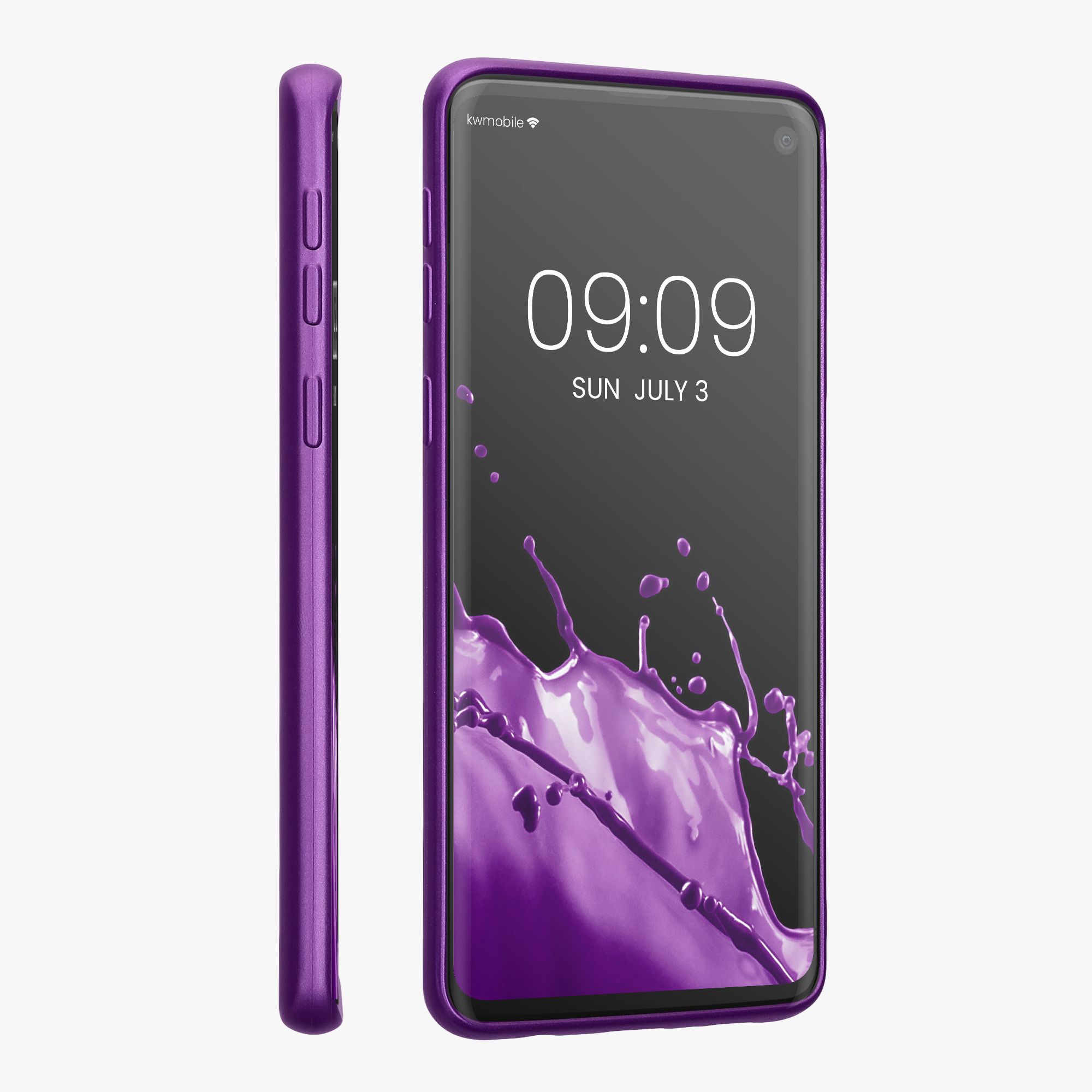Metalický kryt na mobil Samsung Galaxy S10 kwmobile metalicky fialový