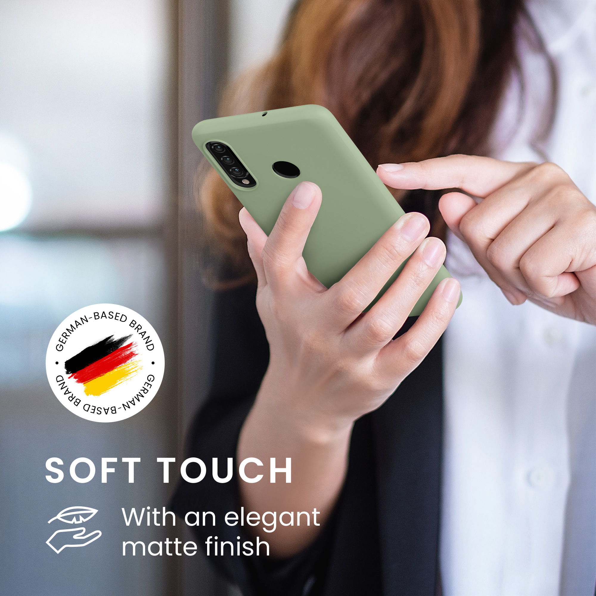 Kryt kwmobile Huawei P30 Lite, šedozelená
