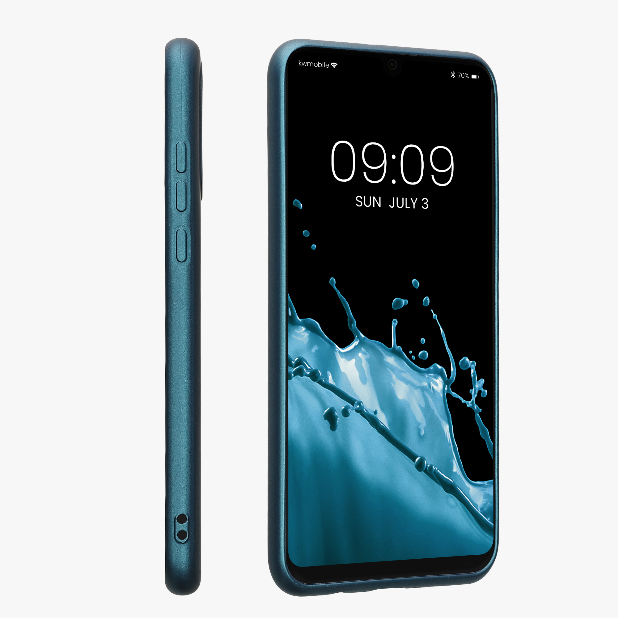 Kryt kwmobile Huawei P30 Lite, metalická karibská modrá