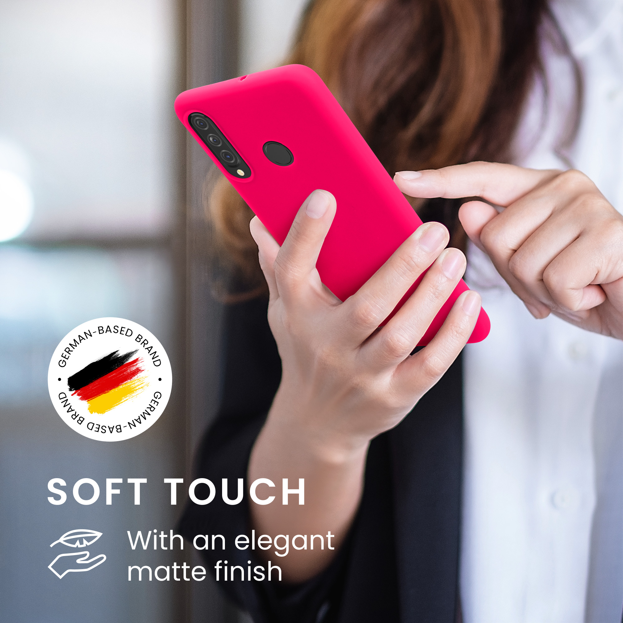 Kryt kwmobile Huawei P30 Lite, neonově růžová