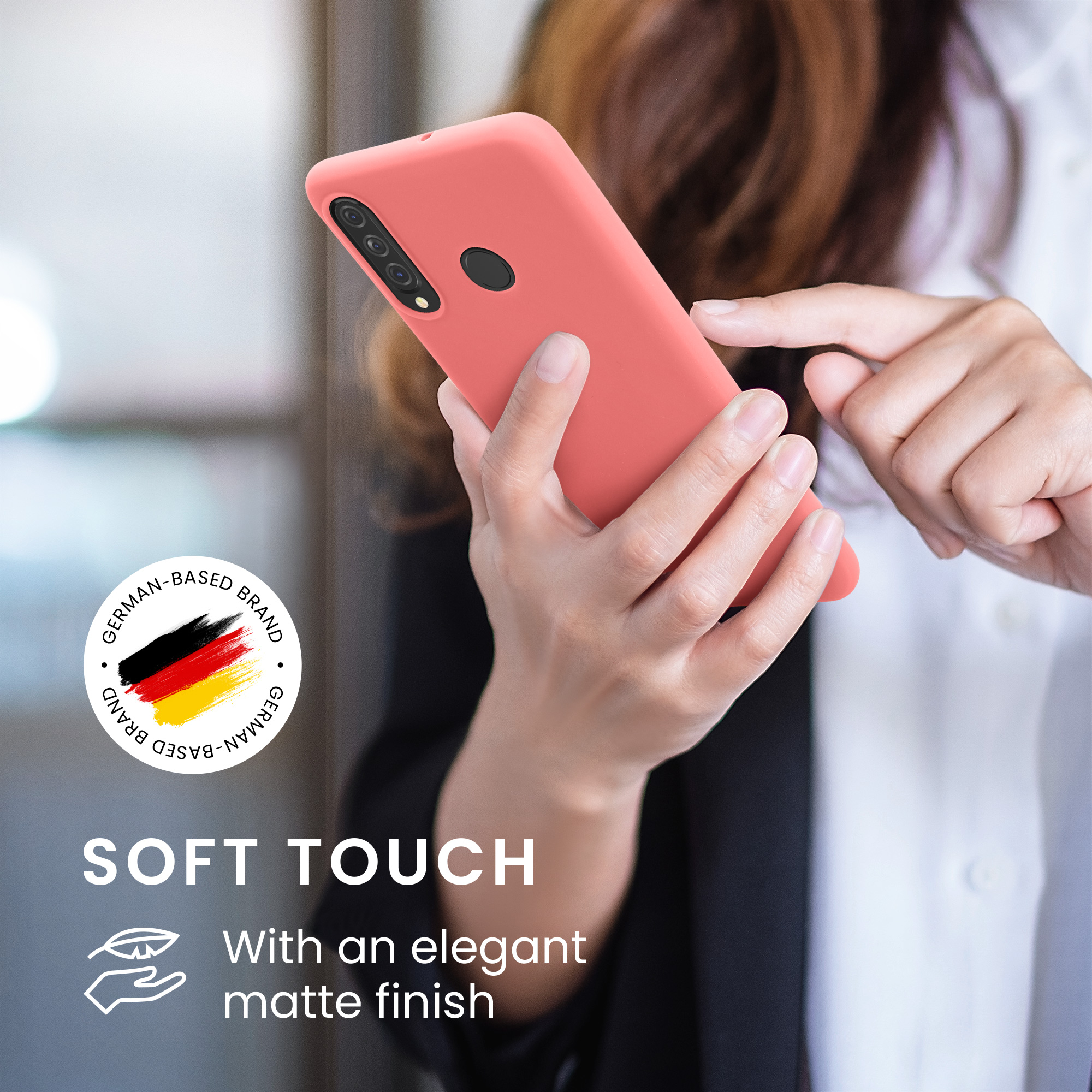 Kryt kwmobile Huawei P30 Lite, pastelově korálová