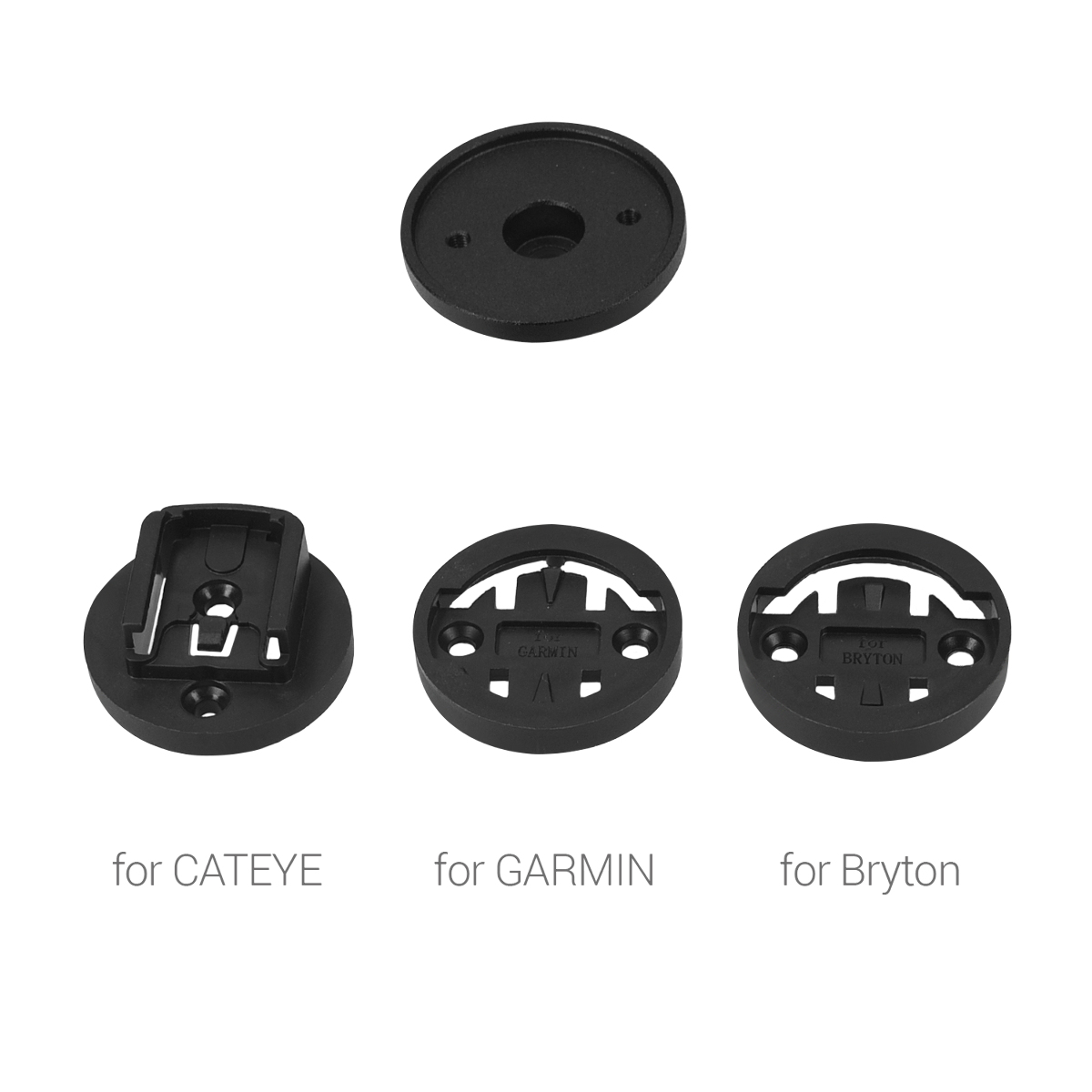 1x Držák na kolo kwmobile pro Garmin Edge / Bryton Rider / CatEye - Set of 1 Top Cap Mounts for Bike GPS Navigation