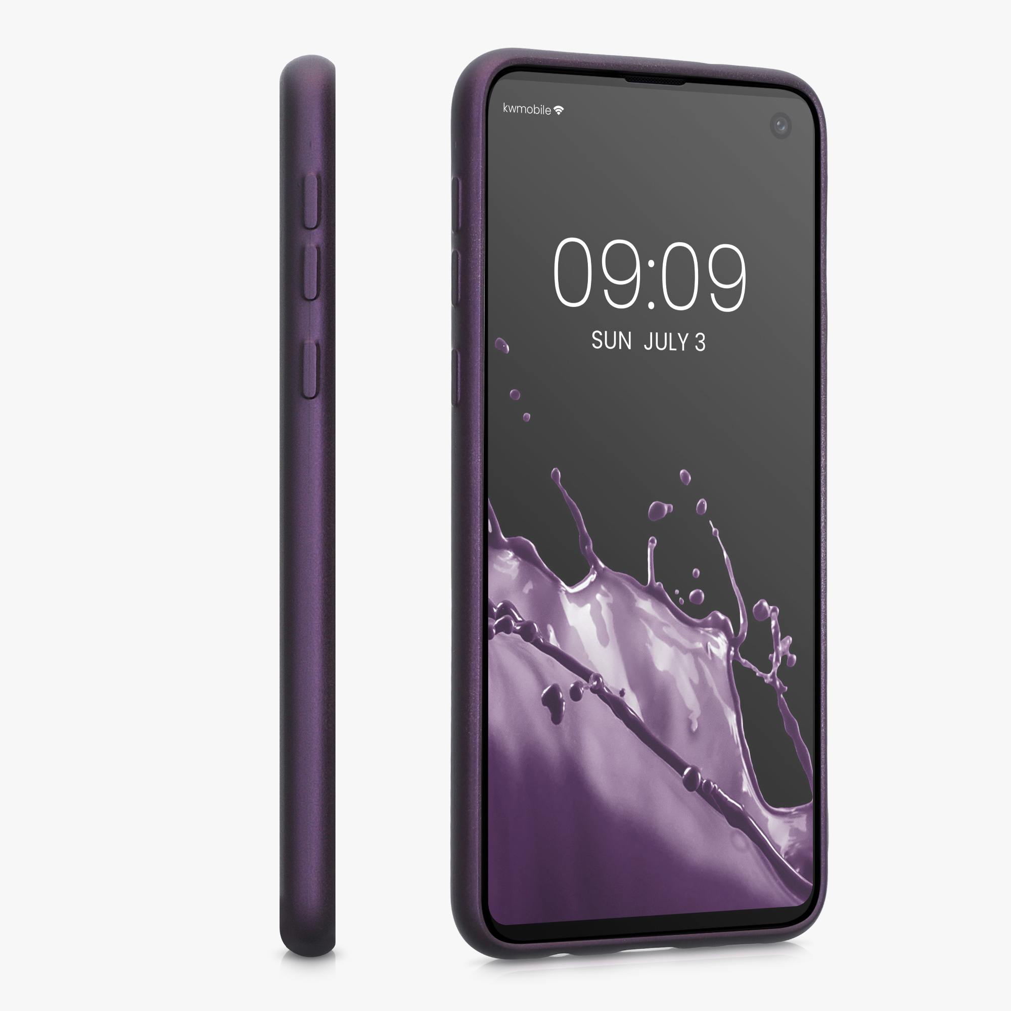 Pouzdro pro Samsung Galaxy S10e kwmobile tenké metalické silikonové - metalická bordó