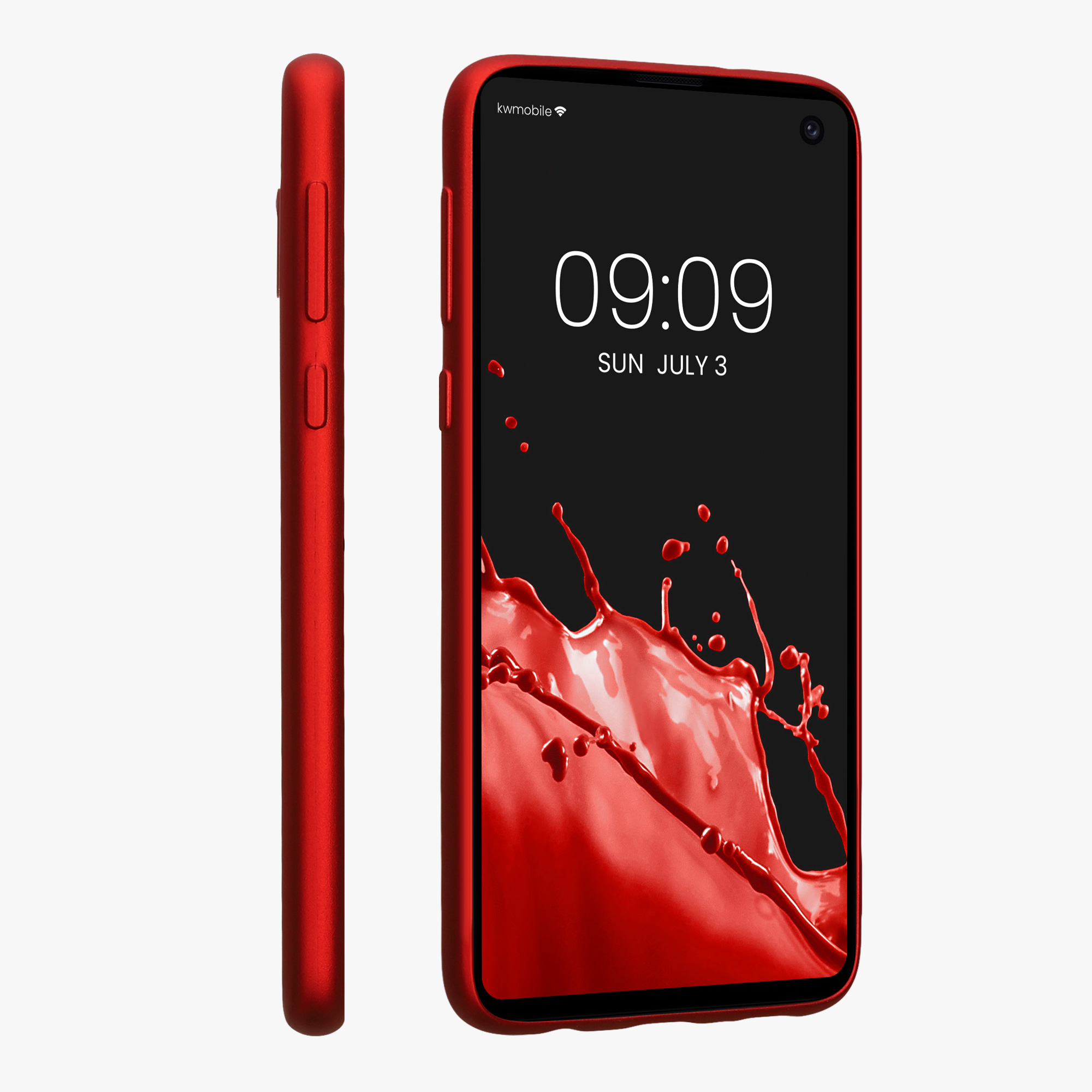 Metalický kryt na mobil Samsung Galaxy S10e kwmobile metalicky tmavě červený