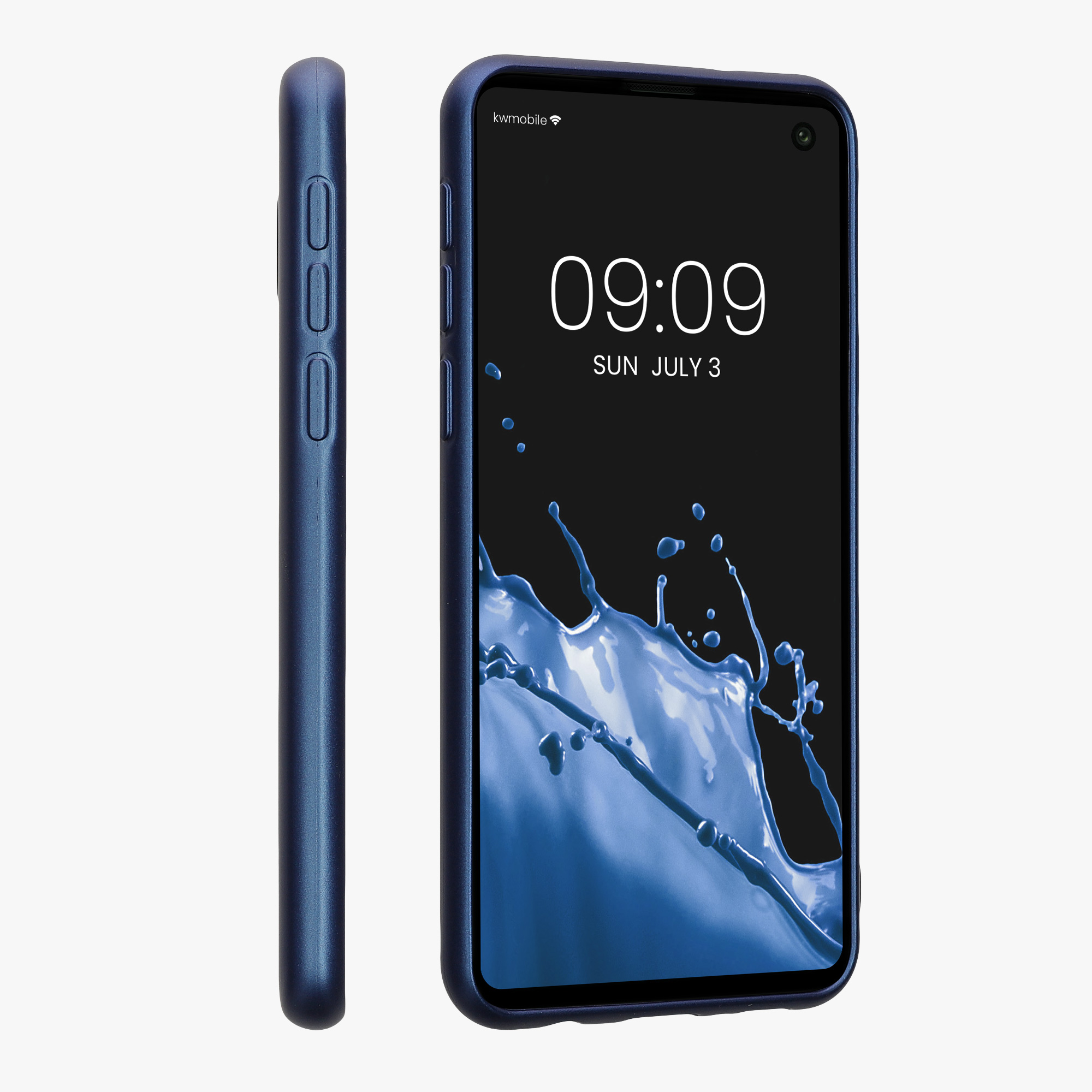 Metalický kryt na mobil Samsung Galaxy S10e kwmobile metalicky modrý