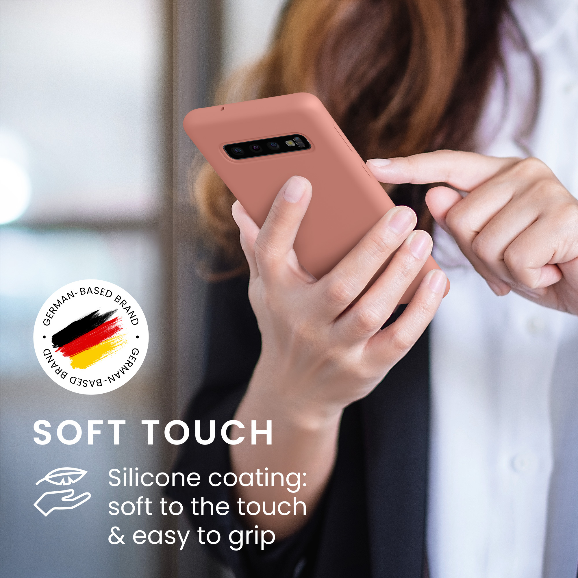 Kryt na mobil Samsung Galaxy S10 kwmobile TPU matně korálový