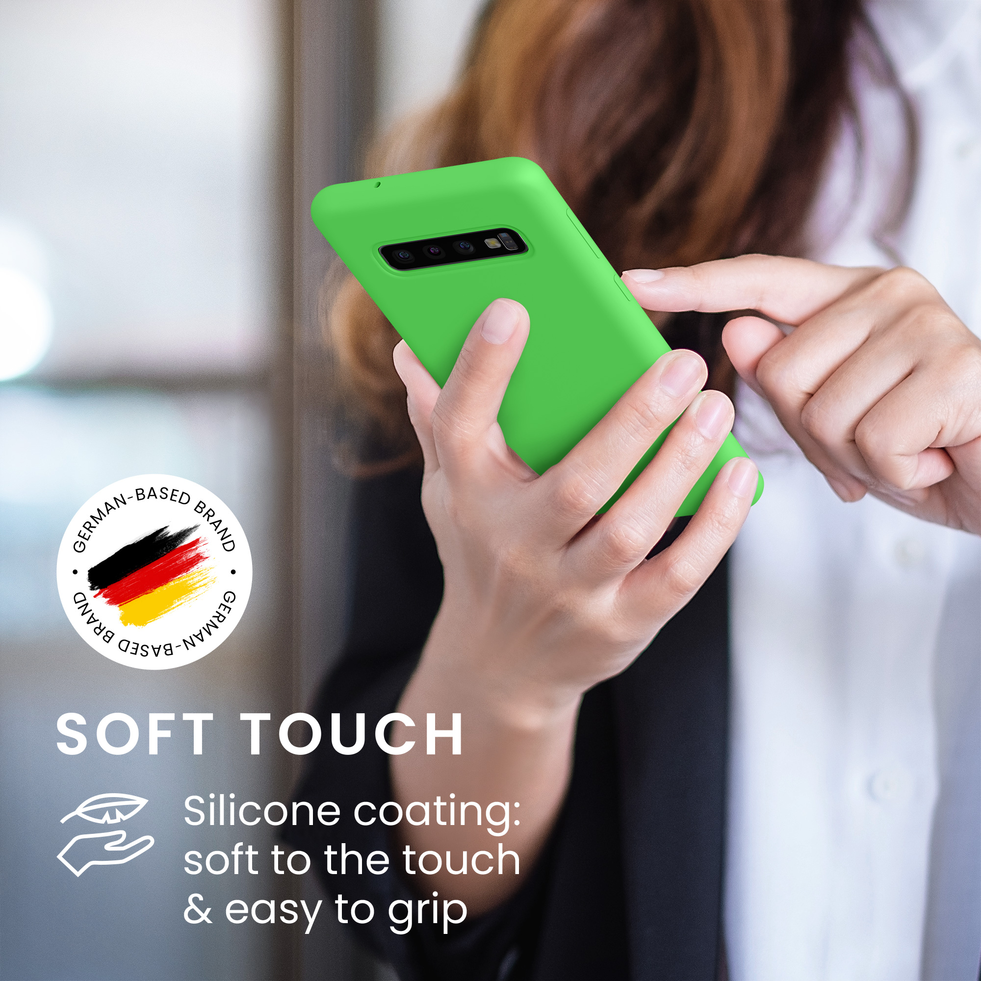 Kryt na mobil Samsung Galaxy S10 kwmobile TPU limetkově zelený