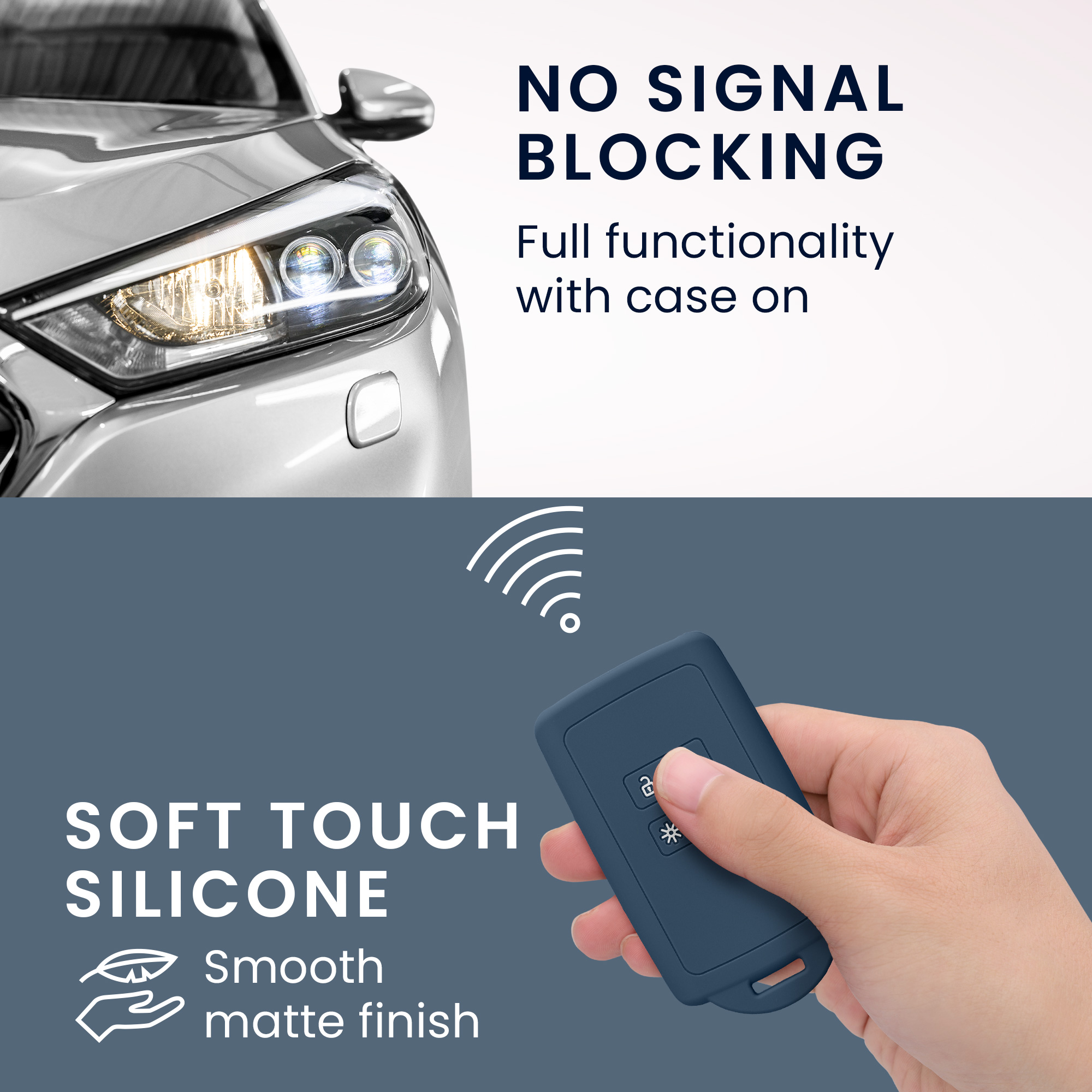 Obal na klíč od auta pro Renault chytrý klíč se 4 tlačítky kwmobile - tmavá antracitová