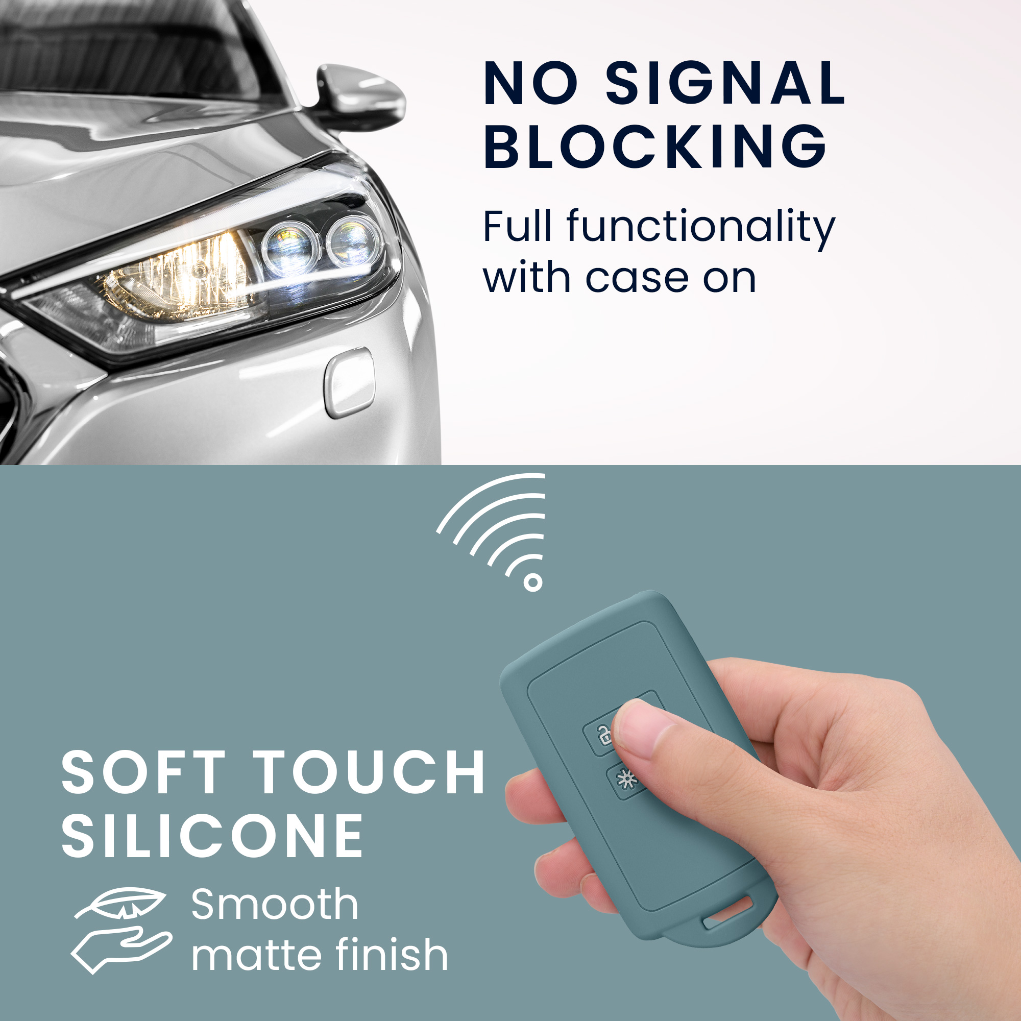 Obal na klíč od auta pro Renault chytrý klíč se 4 tlačítky kwmobile - antický kámen