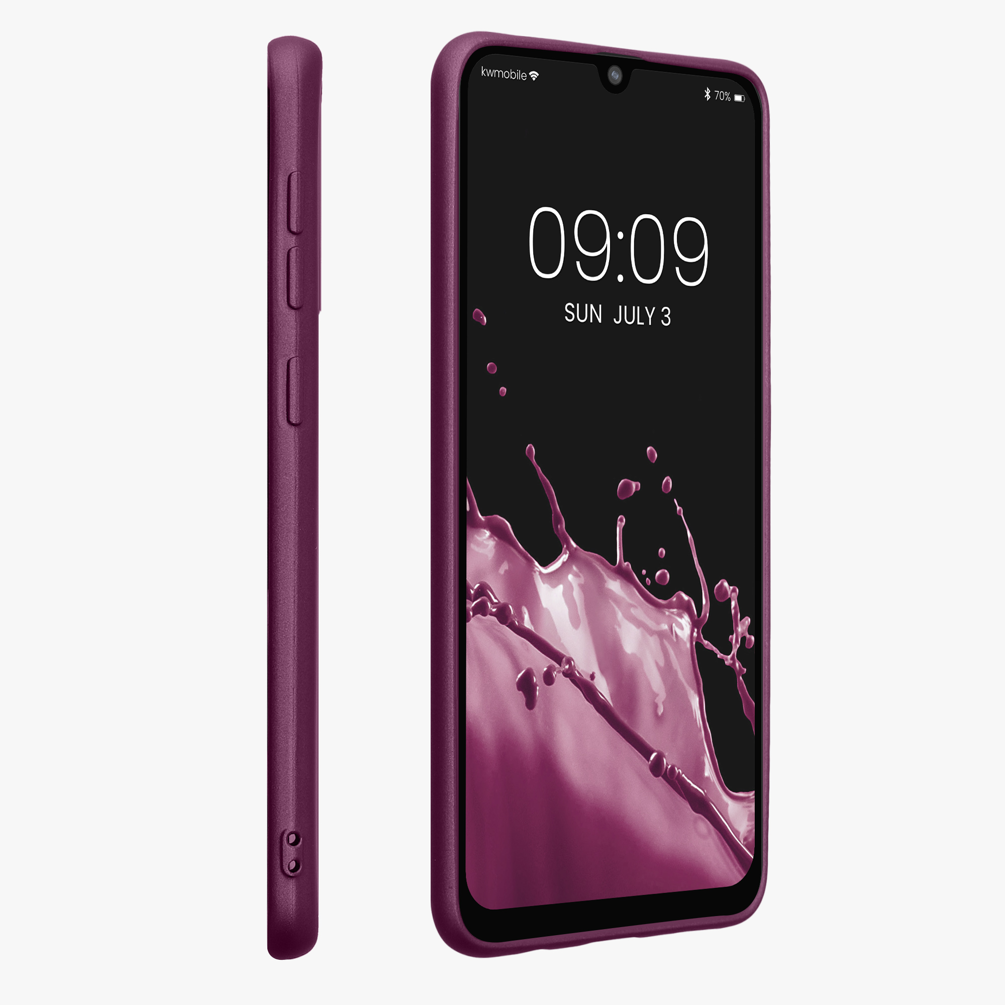 Pouzdro pro Samsung Galaxy A50 kwmobile tenké metalické silikonové - metalická levandulová