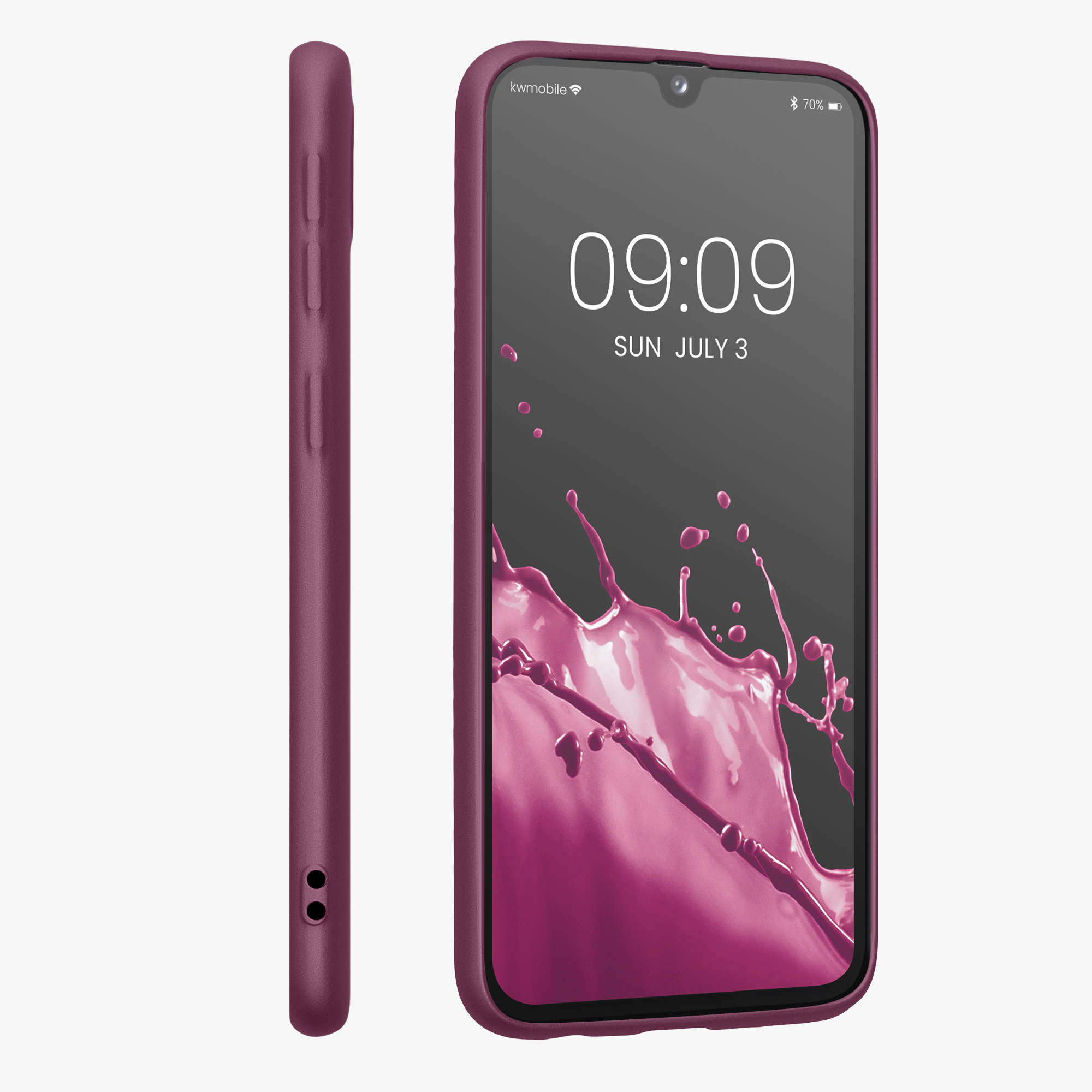 Pouzdro pro Samsung Galaxy A40 kwmobile tenké metalické silikonové - metalická levandulová