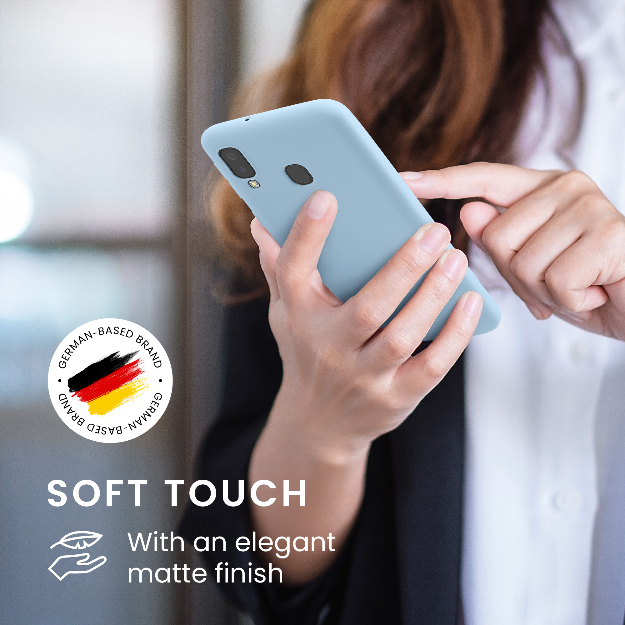 Kryt na mobil Samsung Galaxy A20e kwmobile TPU světle modrý