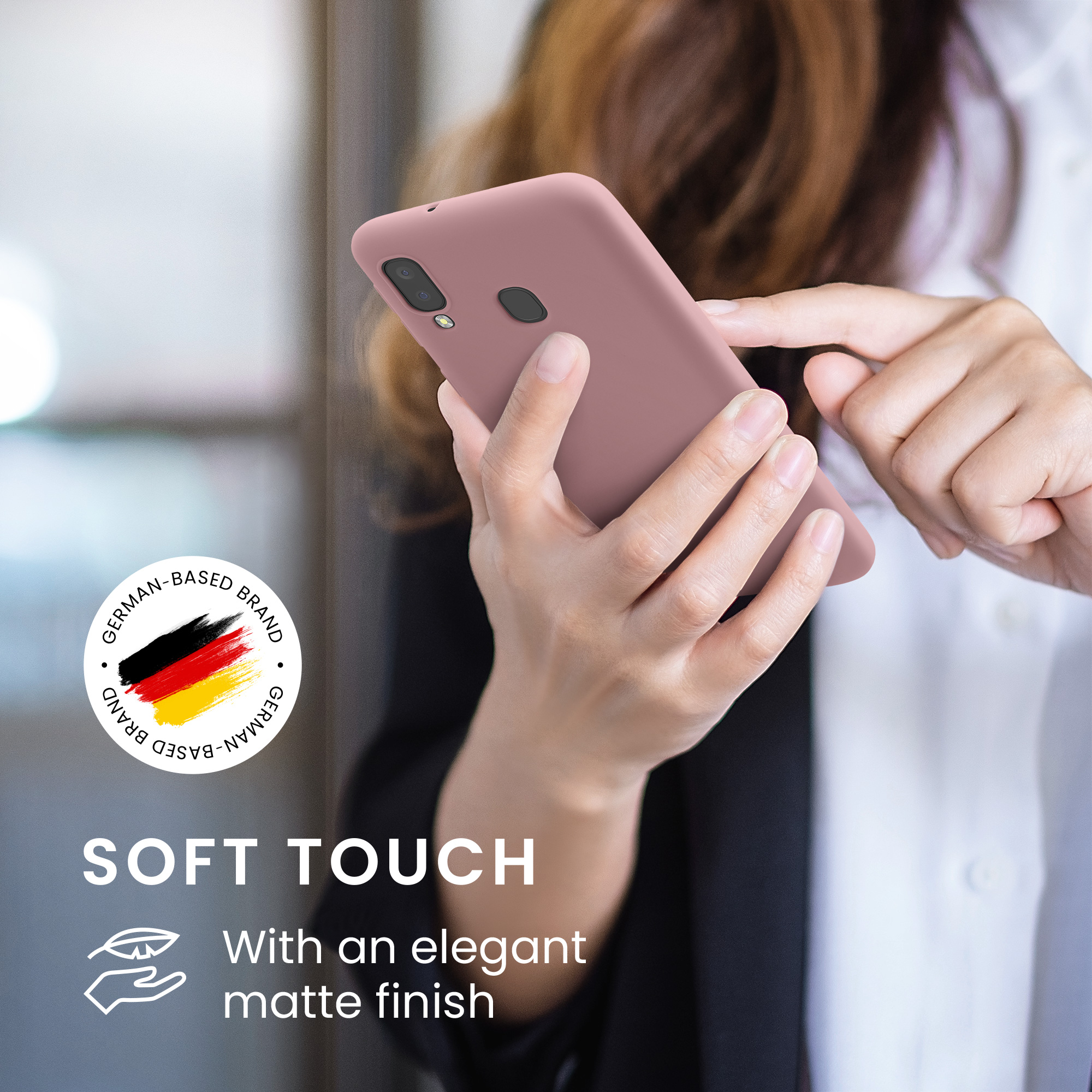 Kryt na mobil Samsung Galaxy A20e kwmobile TPU matně starorůžový